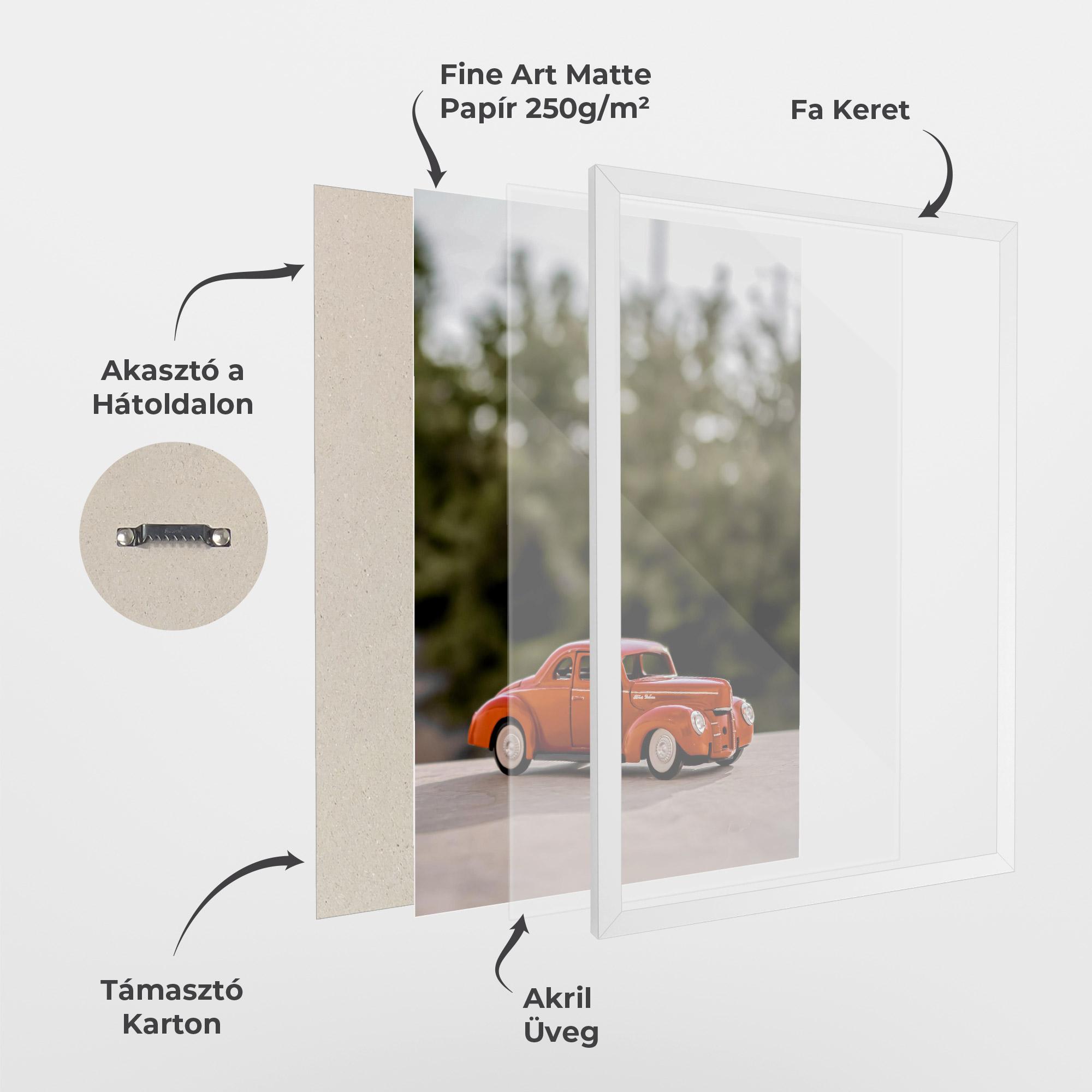 Keretezett Poszter Vintage Orange Toy mockup 1