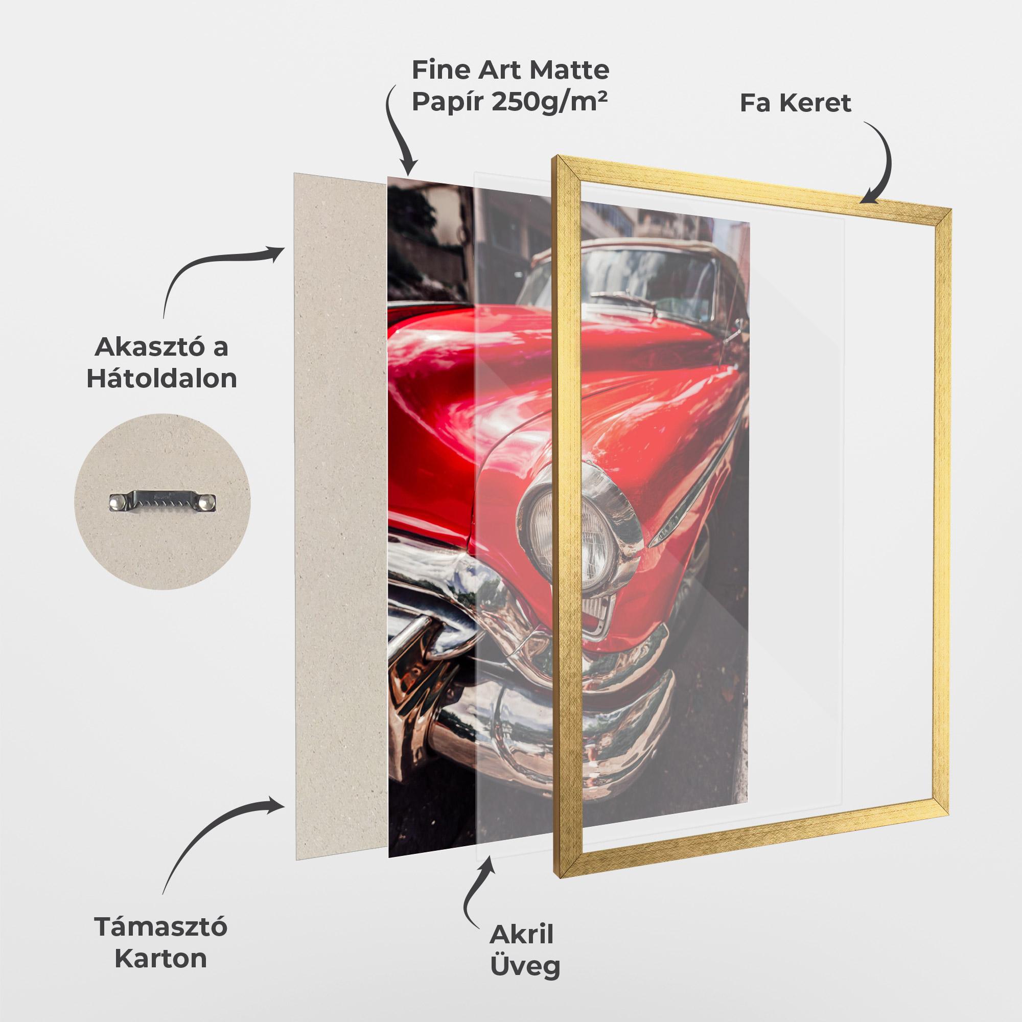 Keretezett Poszter Shiny Old Car mockup 1