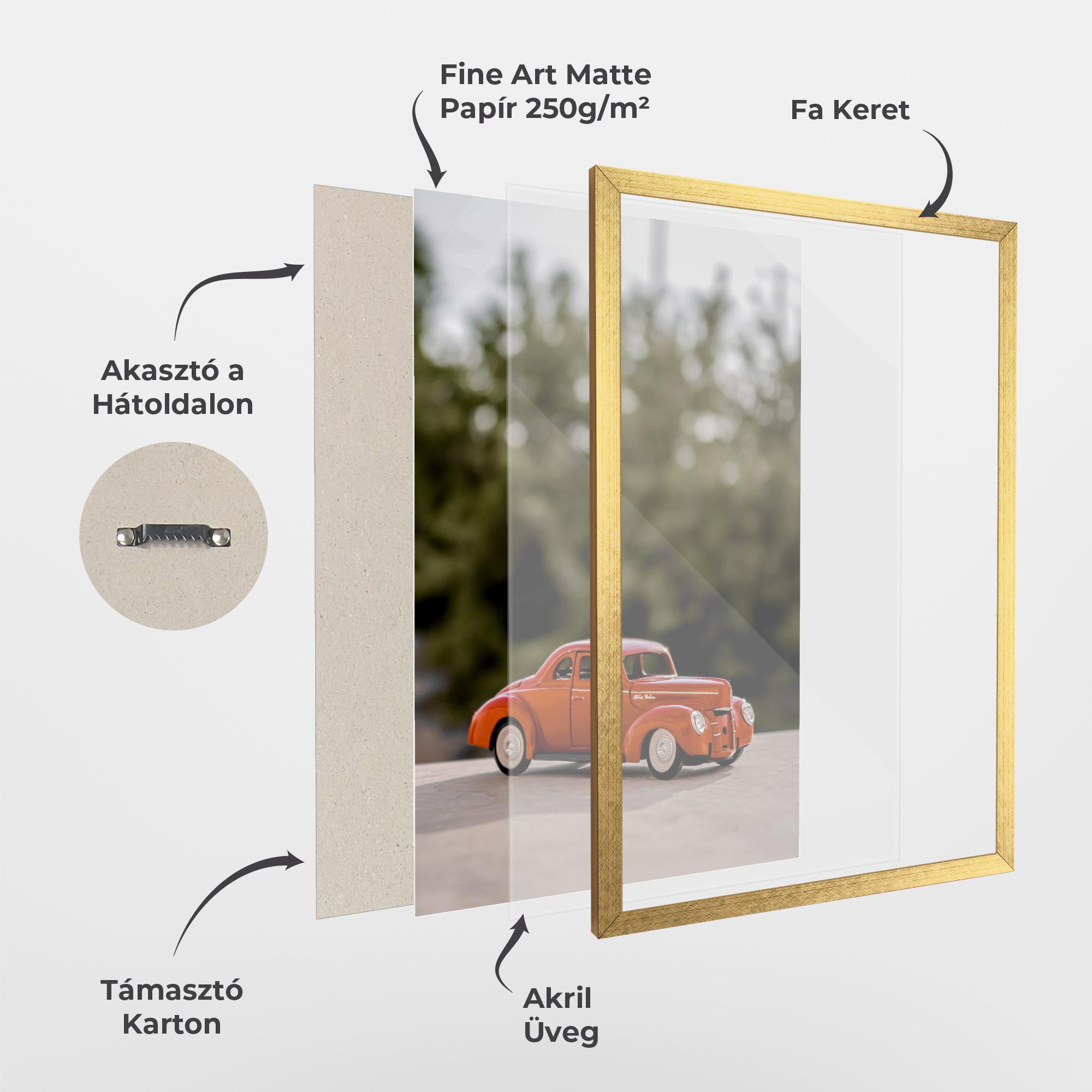 Keretezett Poszter Vintage Orange Toy mockup 1