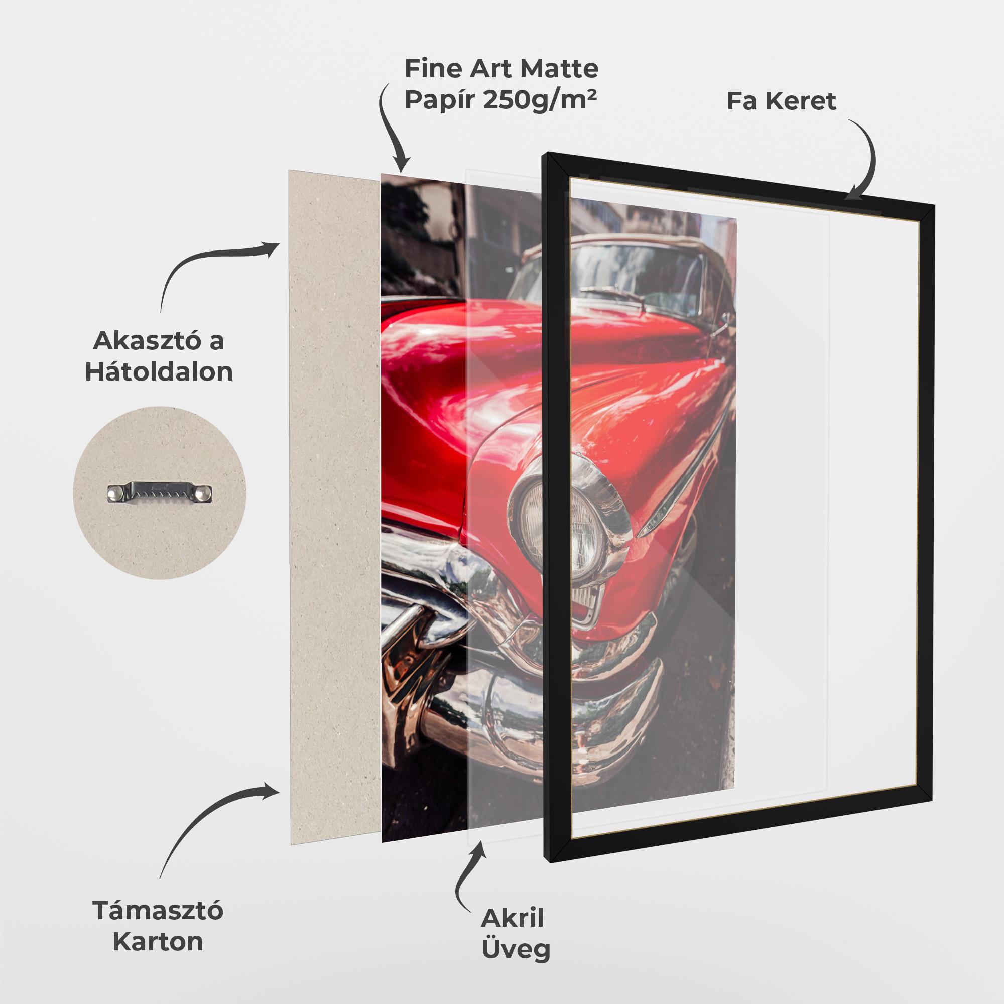 Keretezett Poszter Shiny Old Car mockup 1