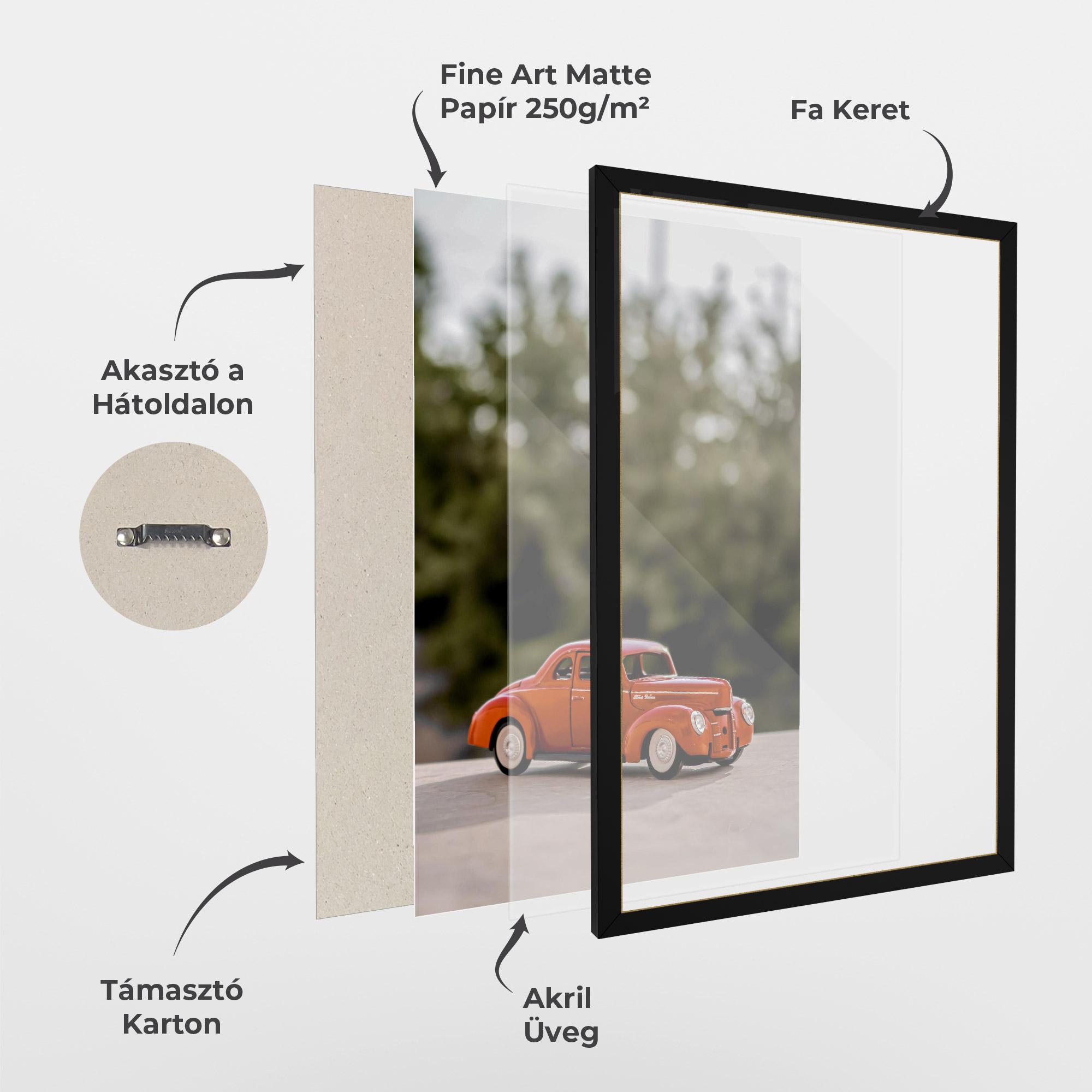 Keretezett Poszter Vintage Orange Toy mockup 1