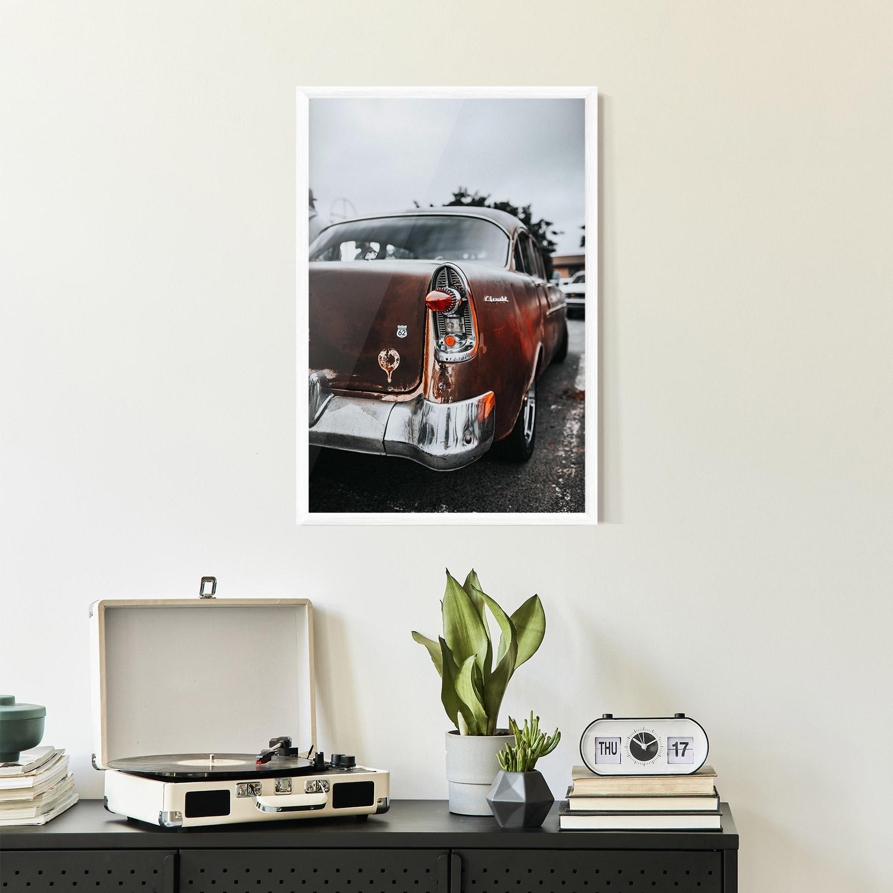 Keretezett Poszter Car Old Brown mockup 2