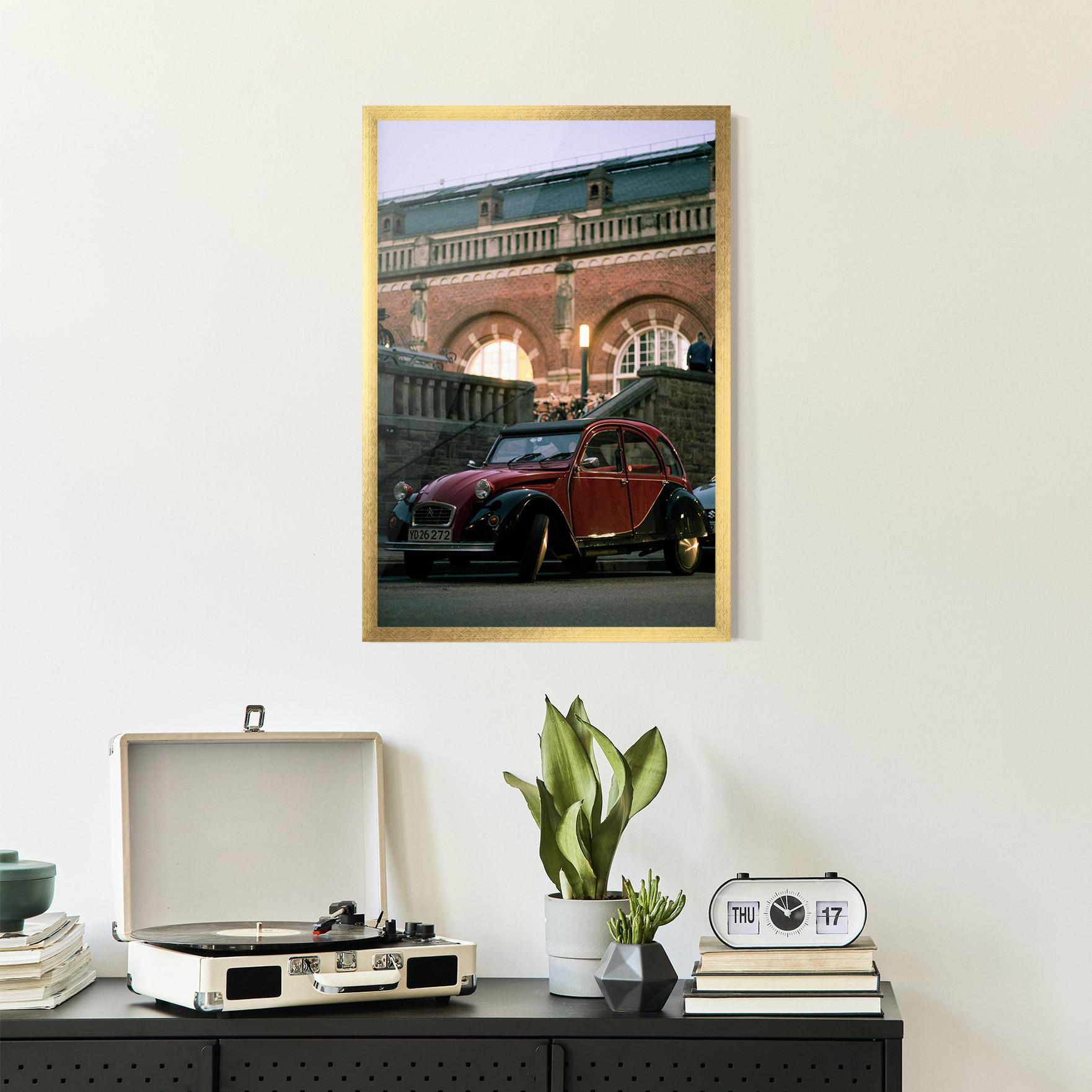 Keretezett Poszter Beautiful Old Car mockup 2