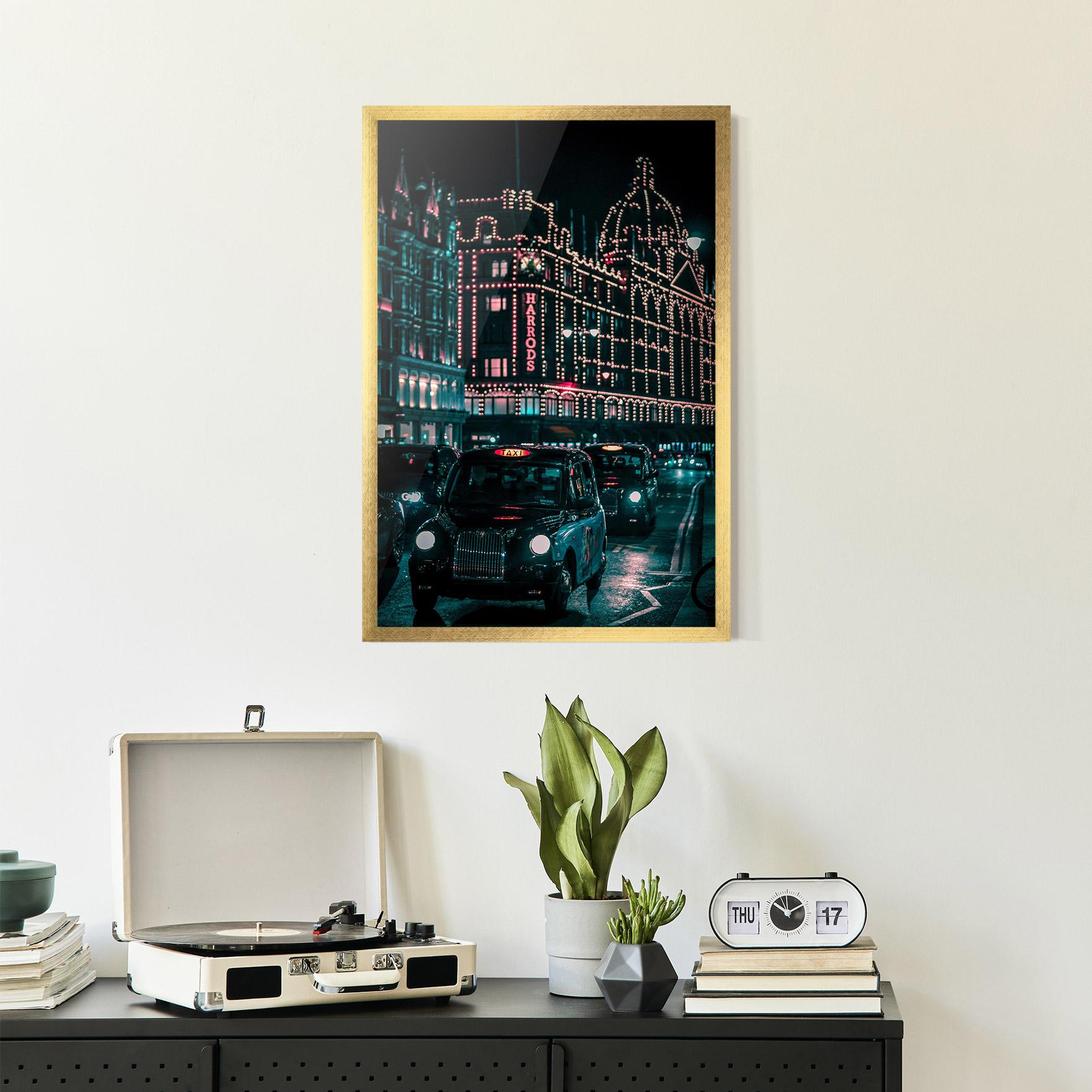 Keretezett Poszter City Lights Car mockup 2