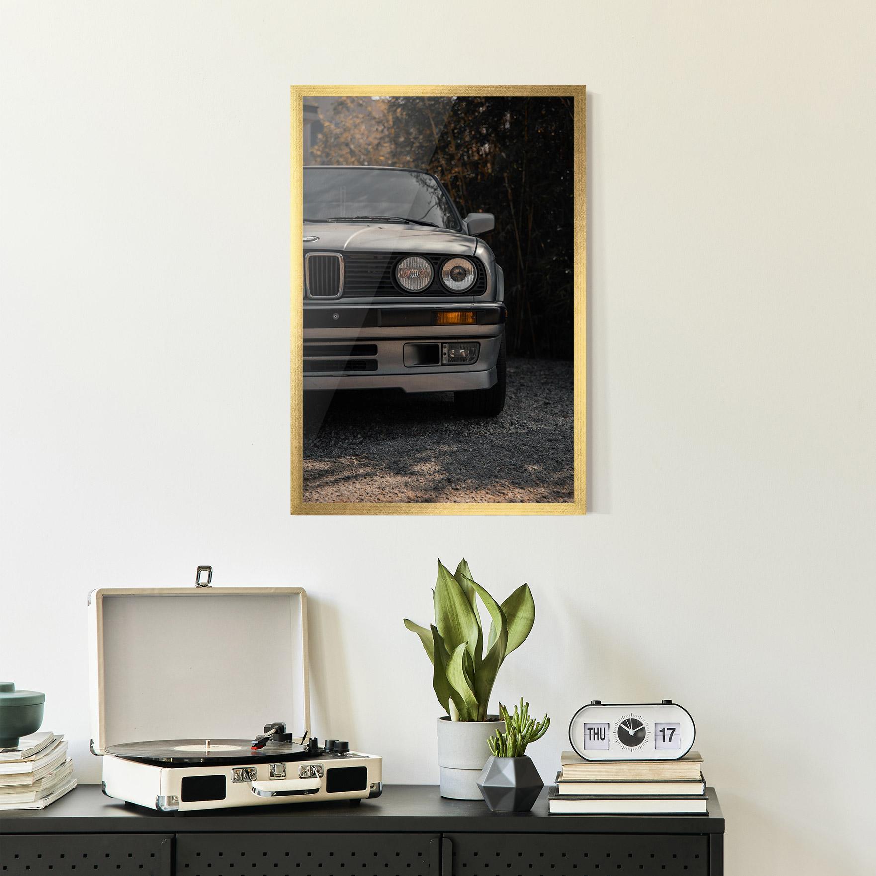 Keretezett Poszter Old Bmw Car mockup 2
