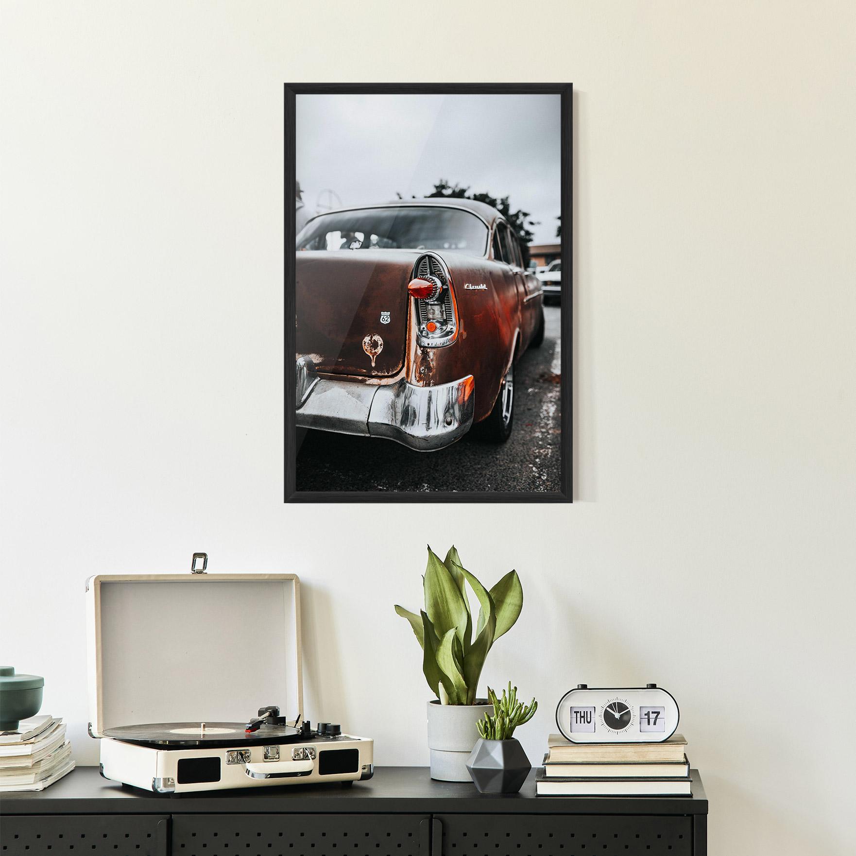 Keretezett Poszter Car Old Brown mockup 2