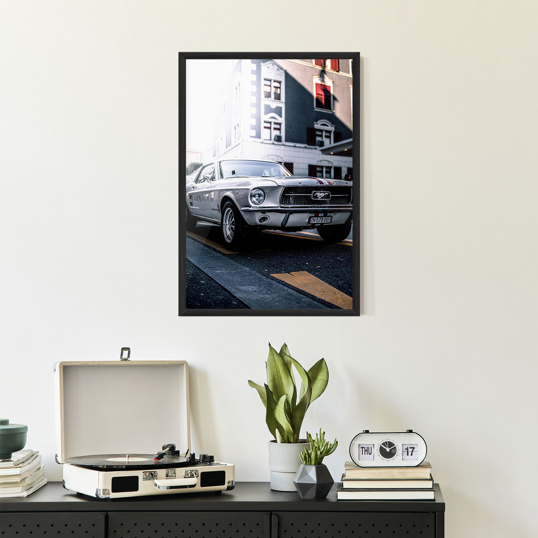 Vintage White Car mockup 2