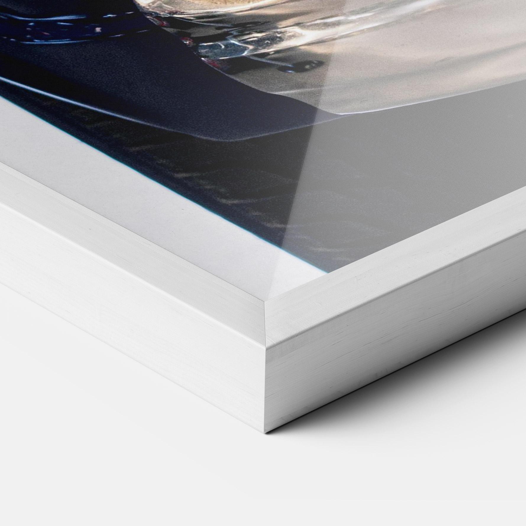 Keretezett Poszter Blue White Car mockup 3