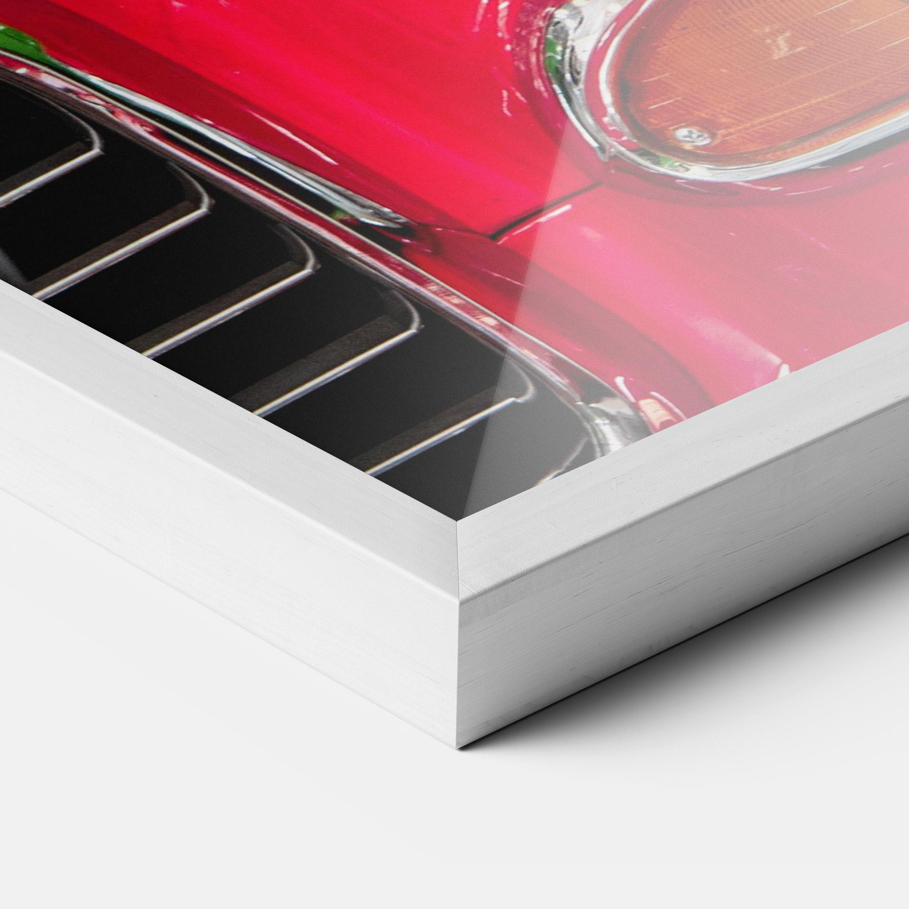 Keretezett Poszter Closeup Red Car mockup 3