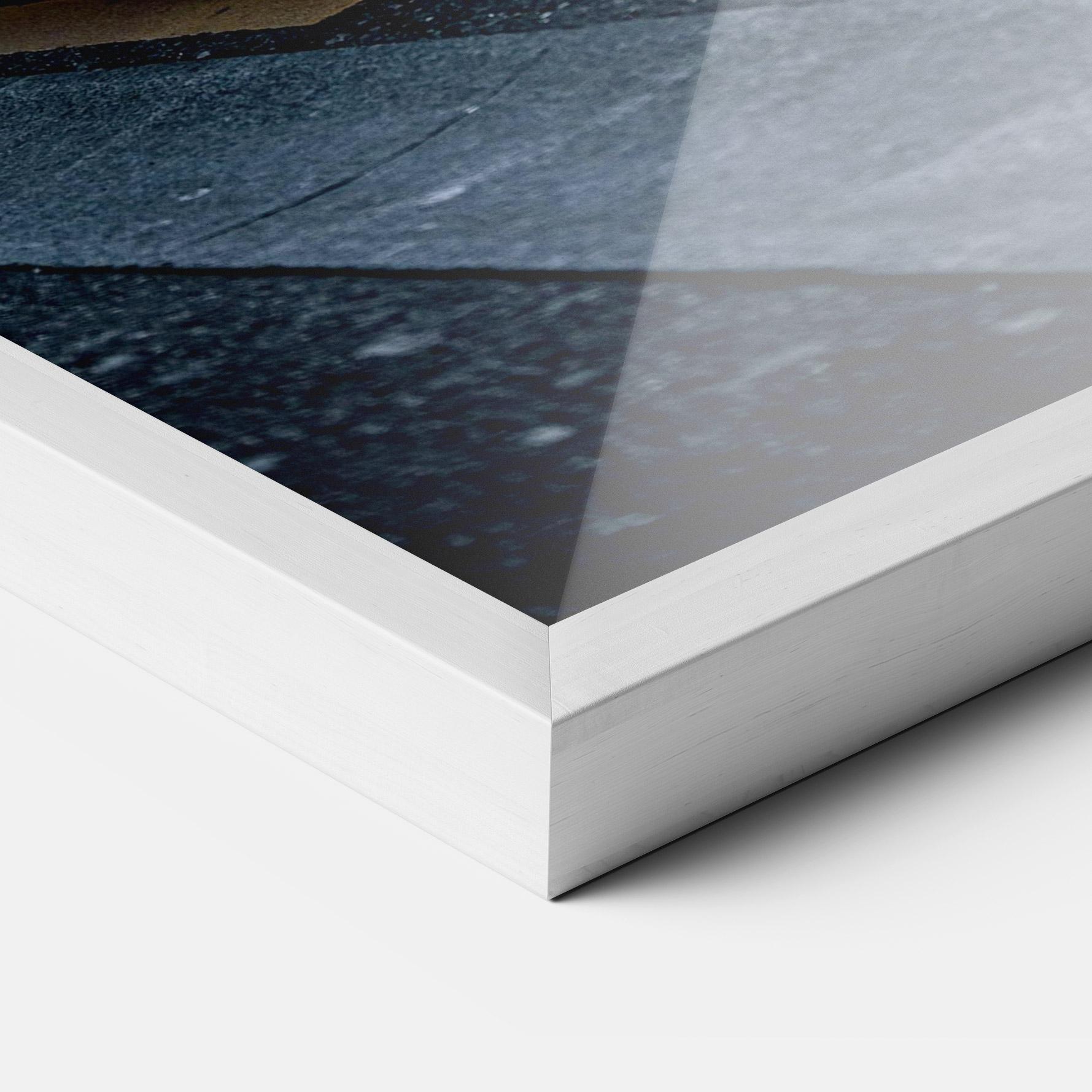 Keretezett Poszter Vintage White Car mockup 3