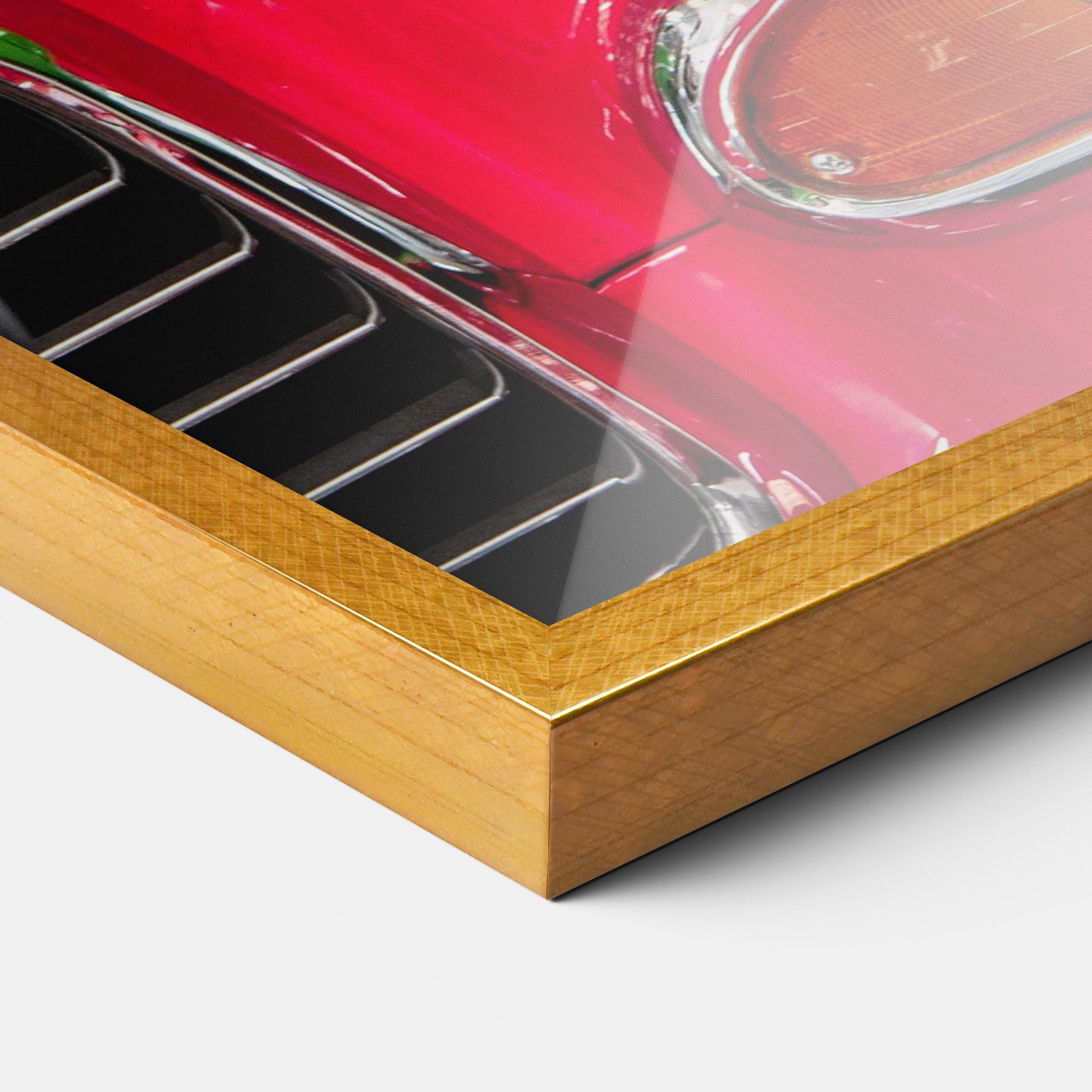 Keretezett Poszter Closeup Red Car mockup 3