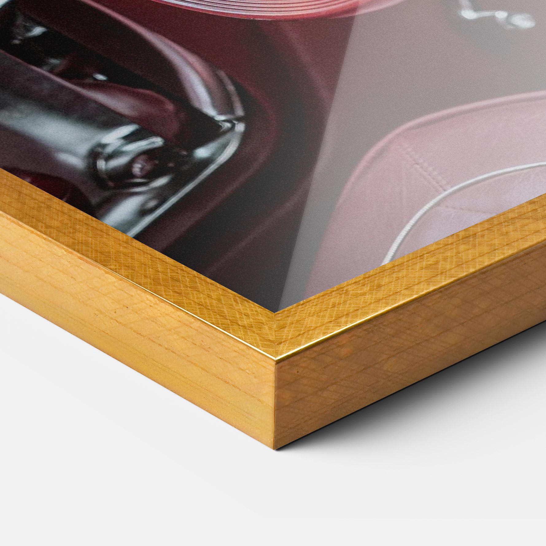 Keretezett Poszter Red Steering Wheel mockup 3