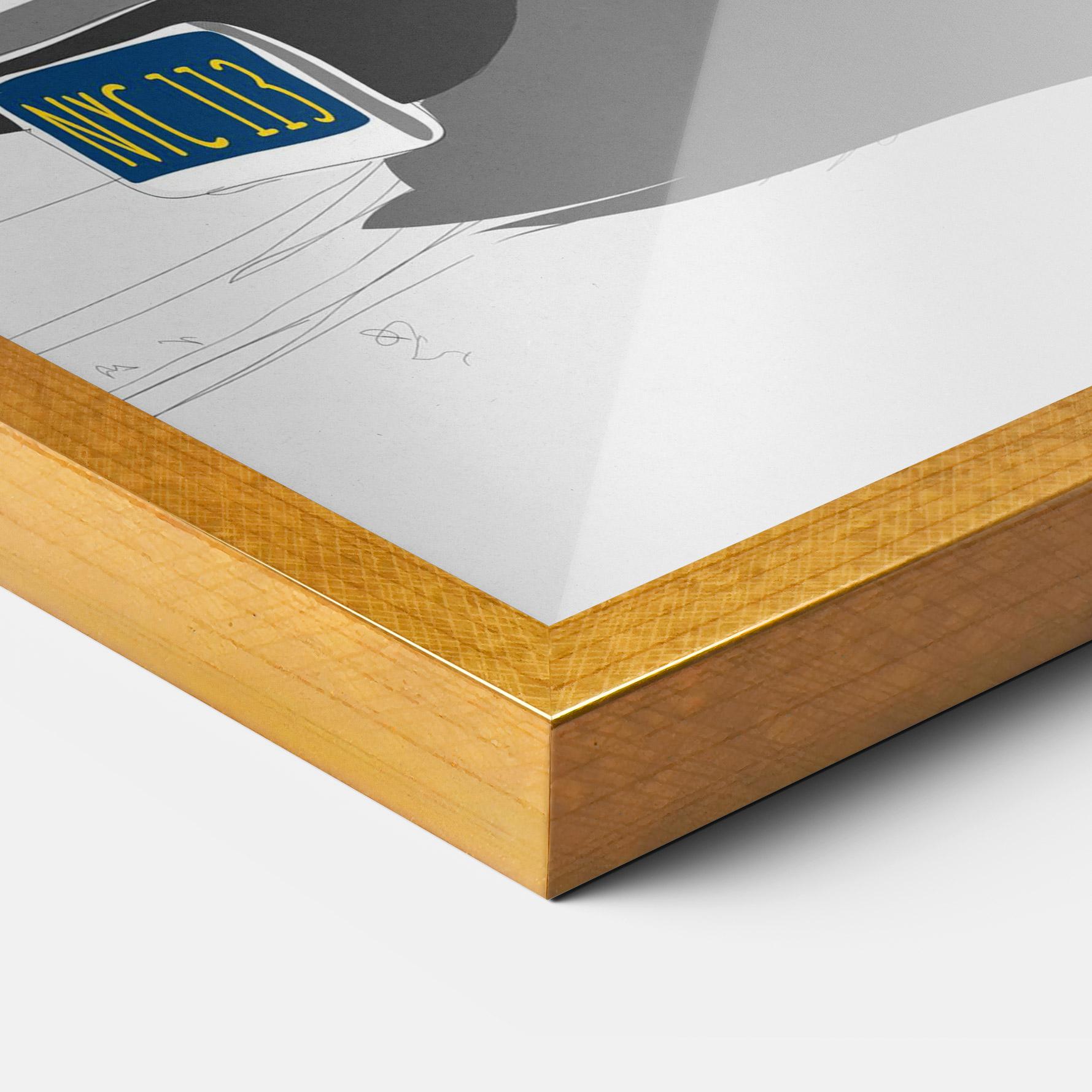 Keretezett Poszter Vintage Drive mockup 3