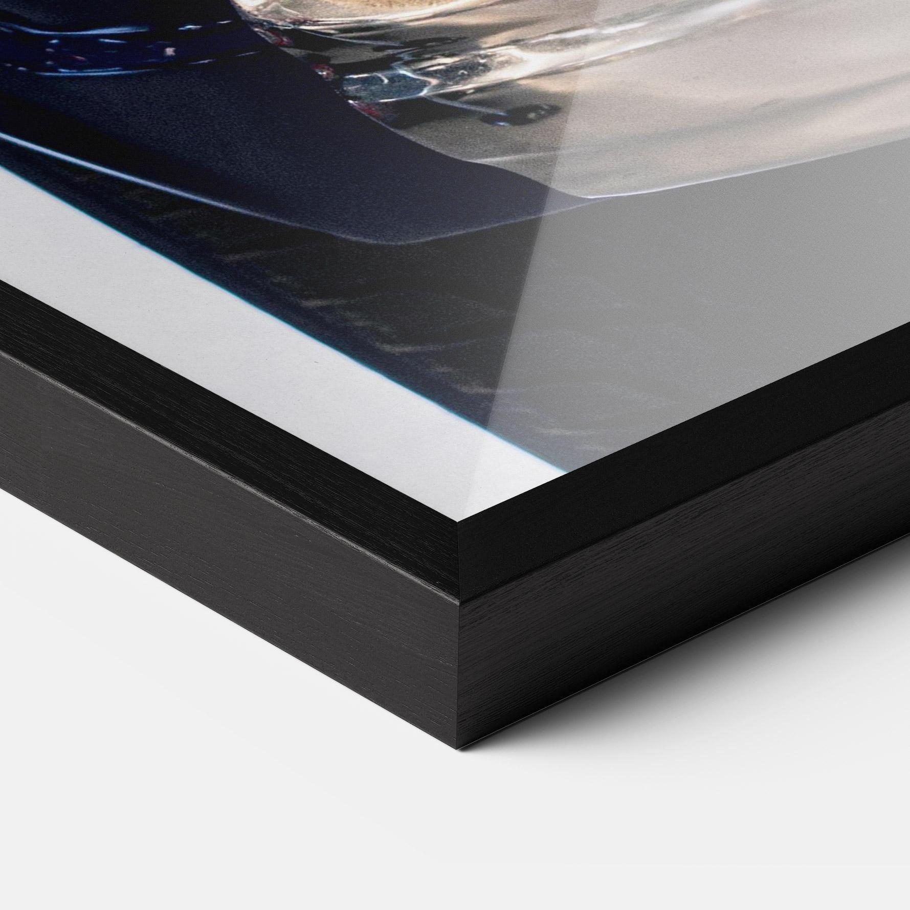 Keretezett Poszter Blue White Car mockup 3