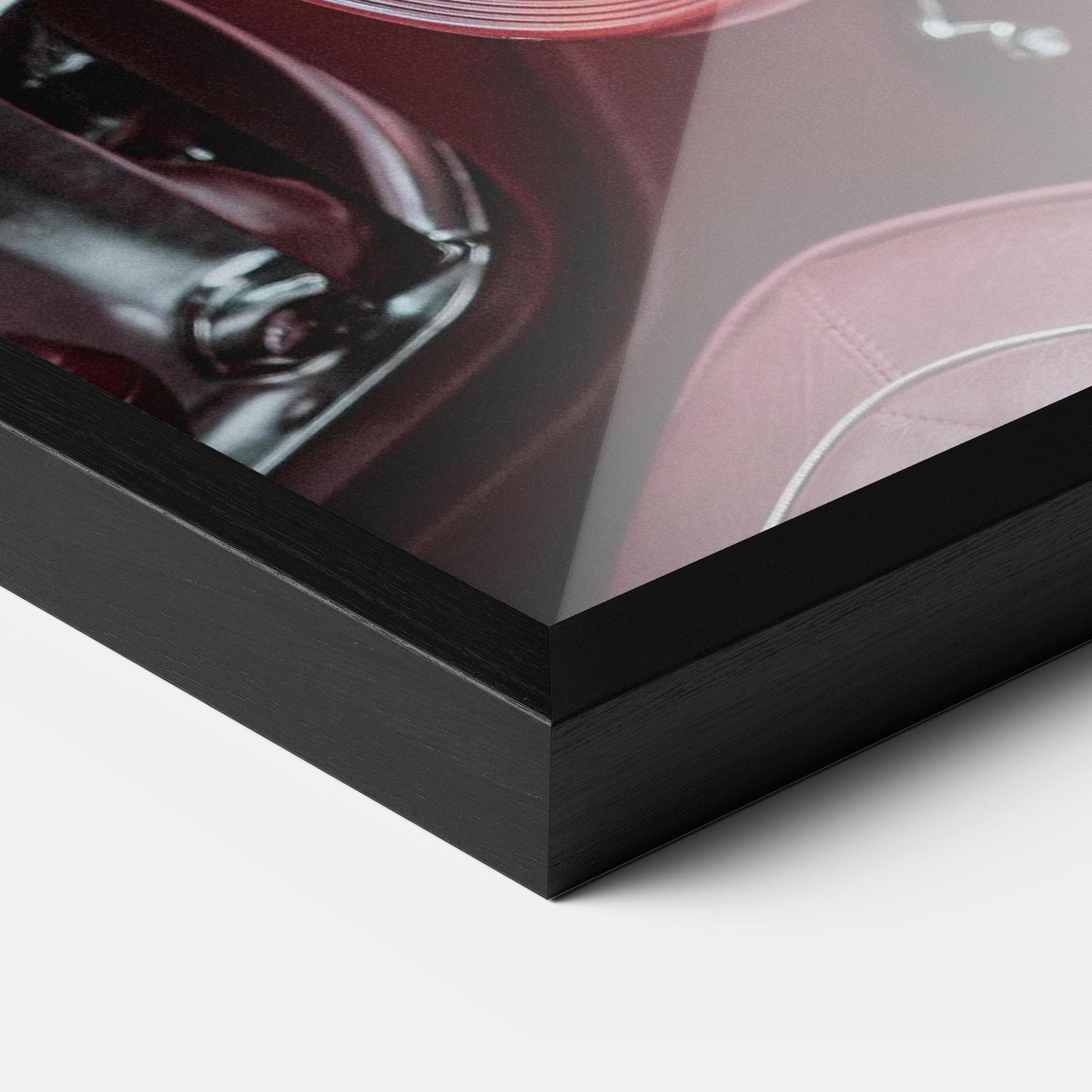 Keretezett Poszter Red Steering Wheel mockup 3