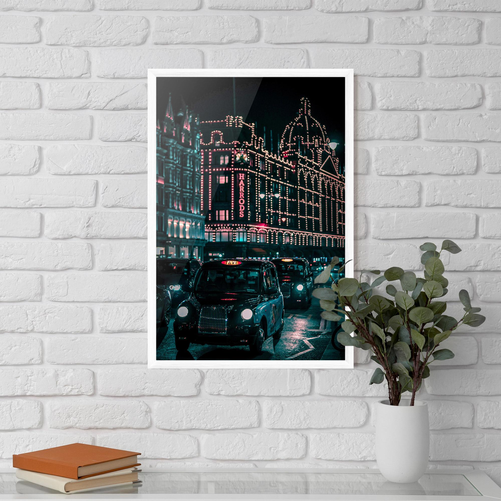 Keretezett Poszter City Lights Car mockup 5