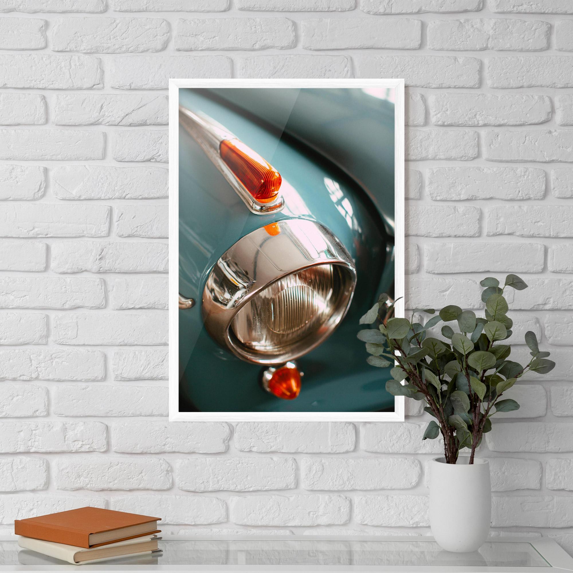 Keretezett Poszter Green Closeup Car mockup 5