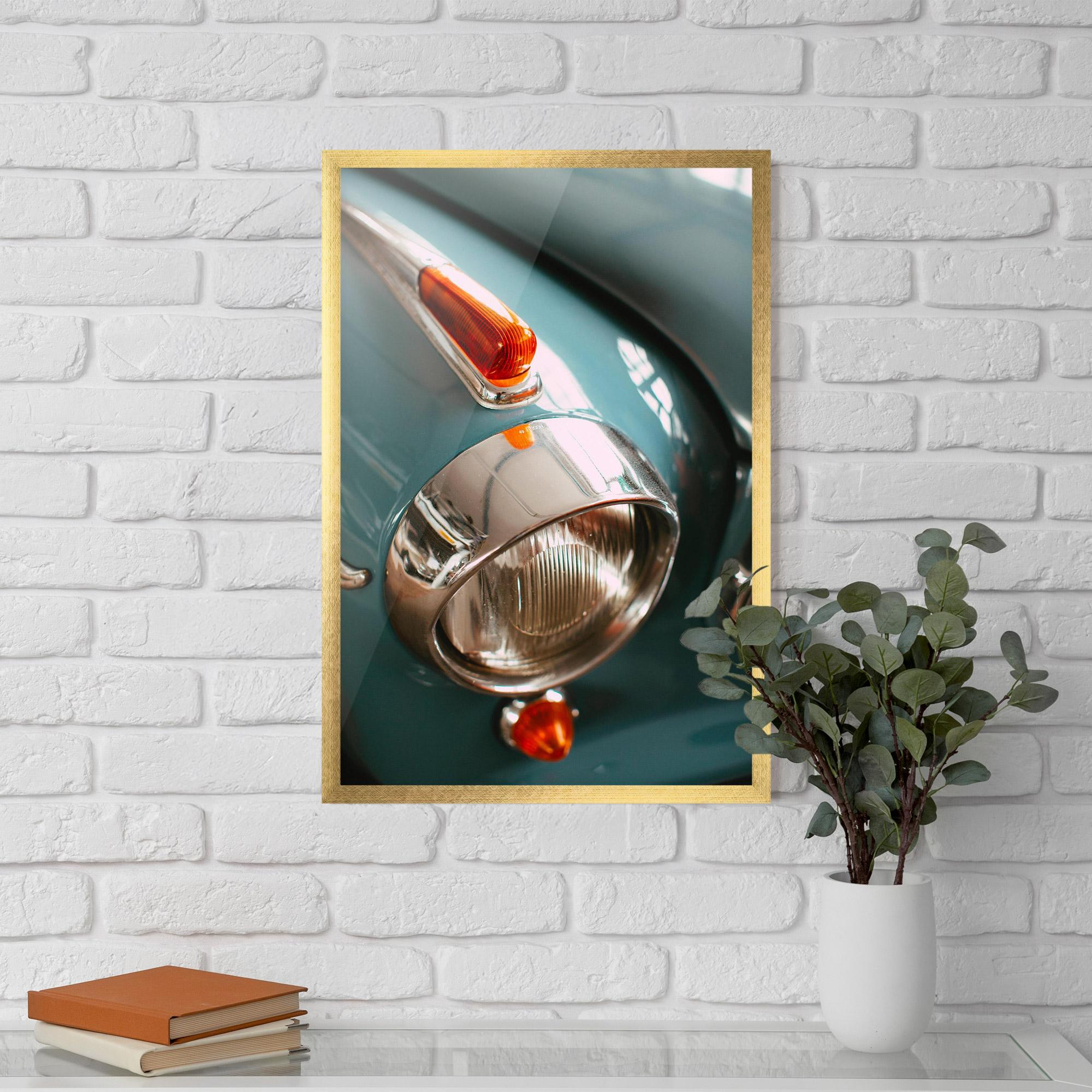 Keretezett Poszter Green Closeup Car mockup 5