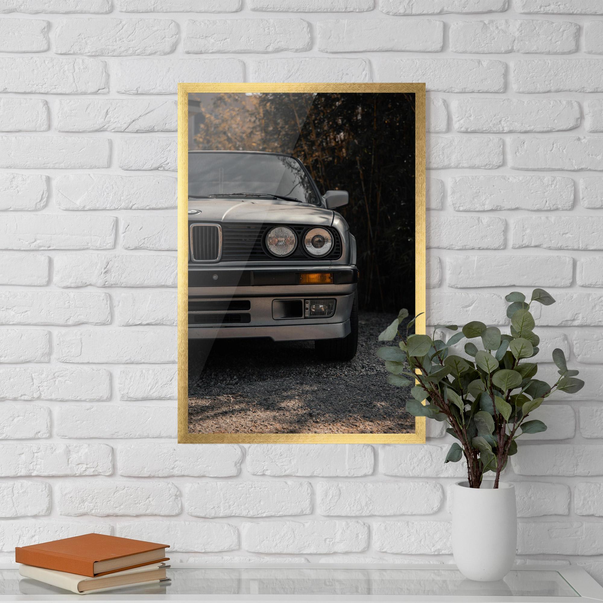 Keretezett Poszter Old Bmw Car mockup 5