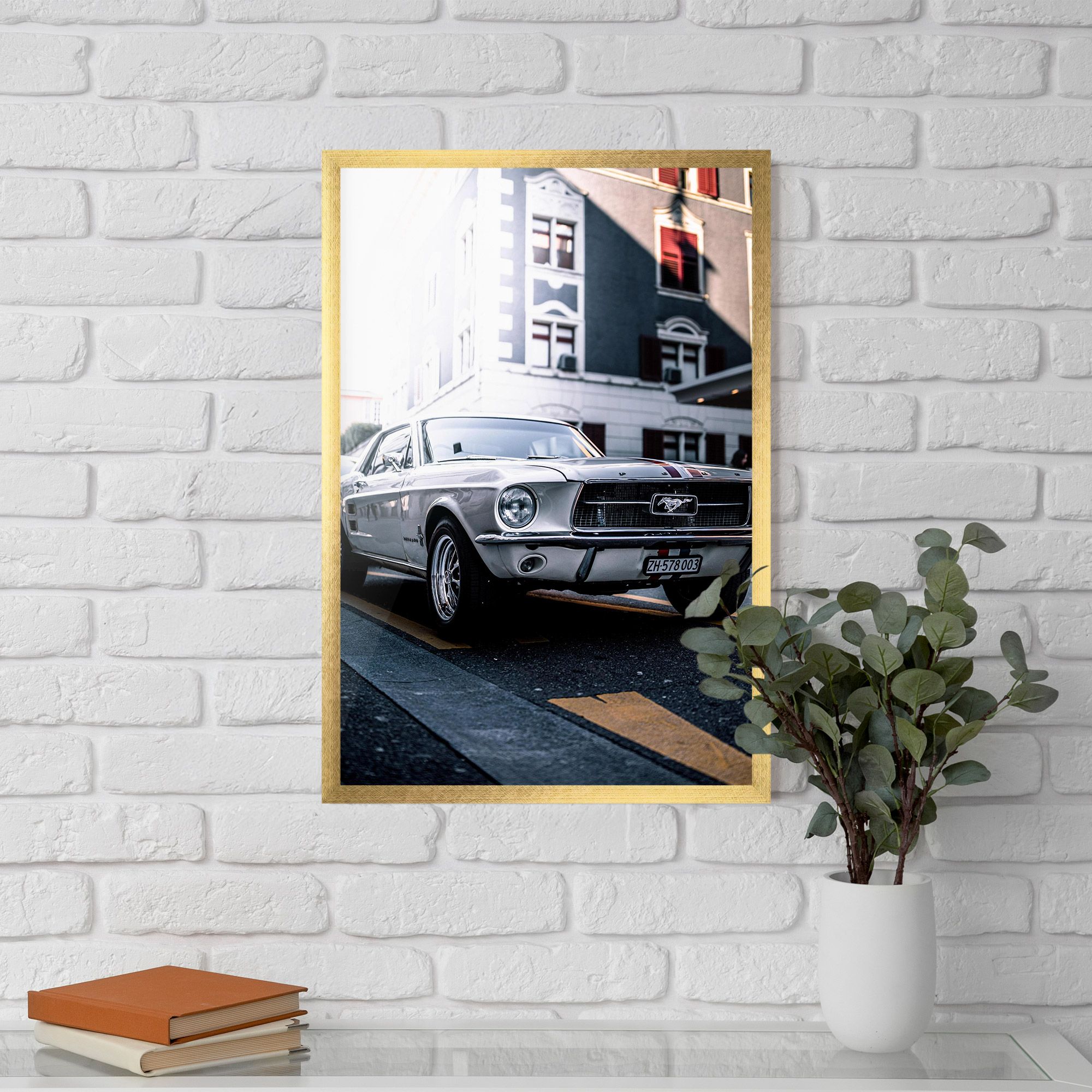 Vintage White Car mockup 5