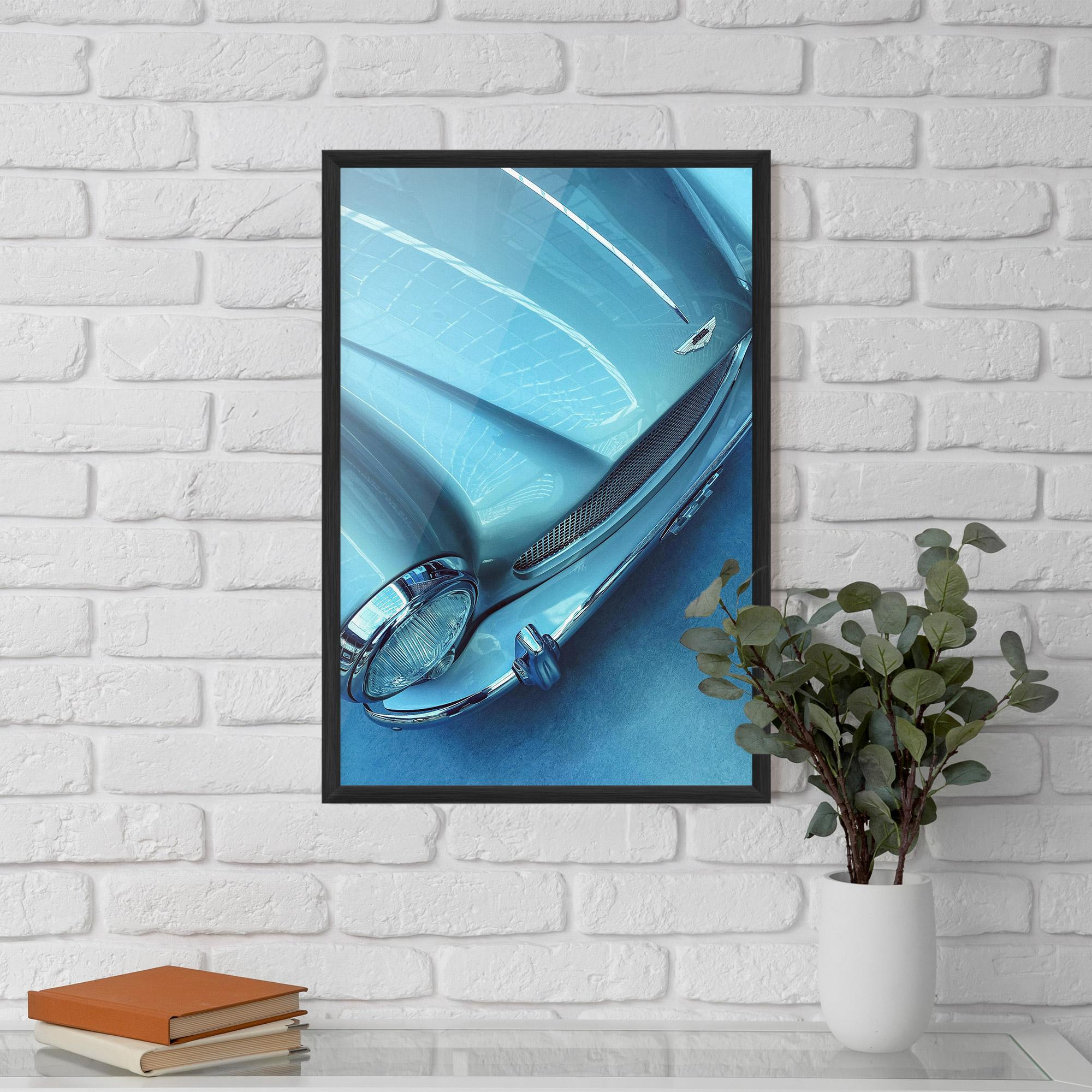 Keretezett Poszter Blue Light Car mockup 5