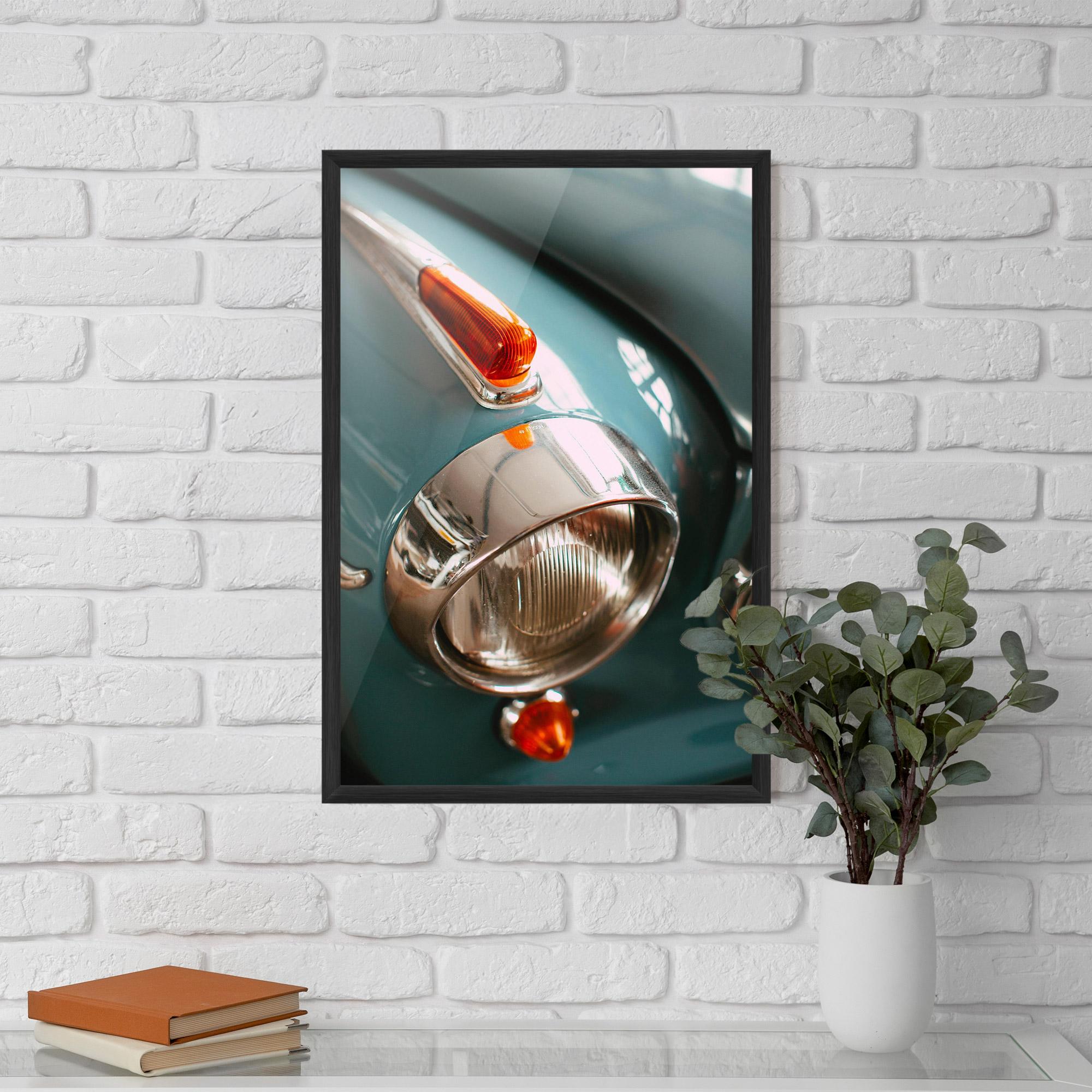 Keretezett Poszter Green Closeup Car mockup 5