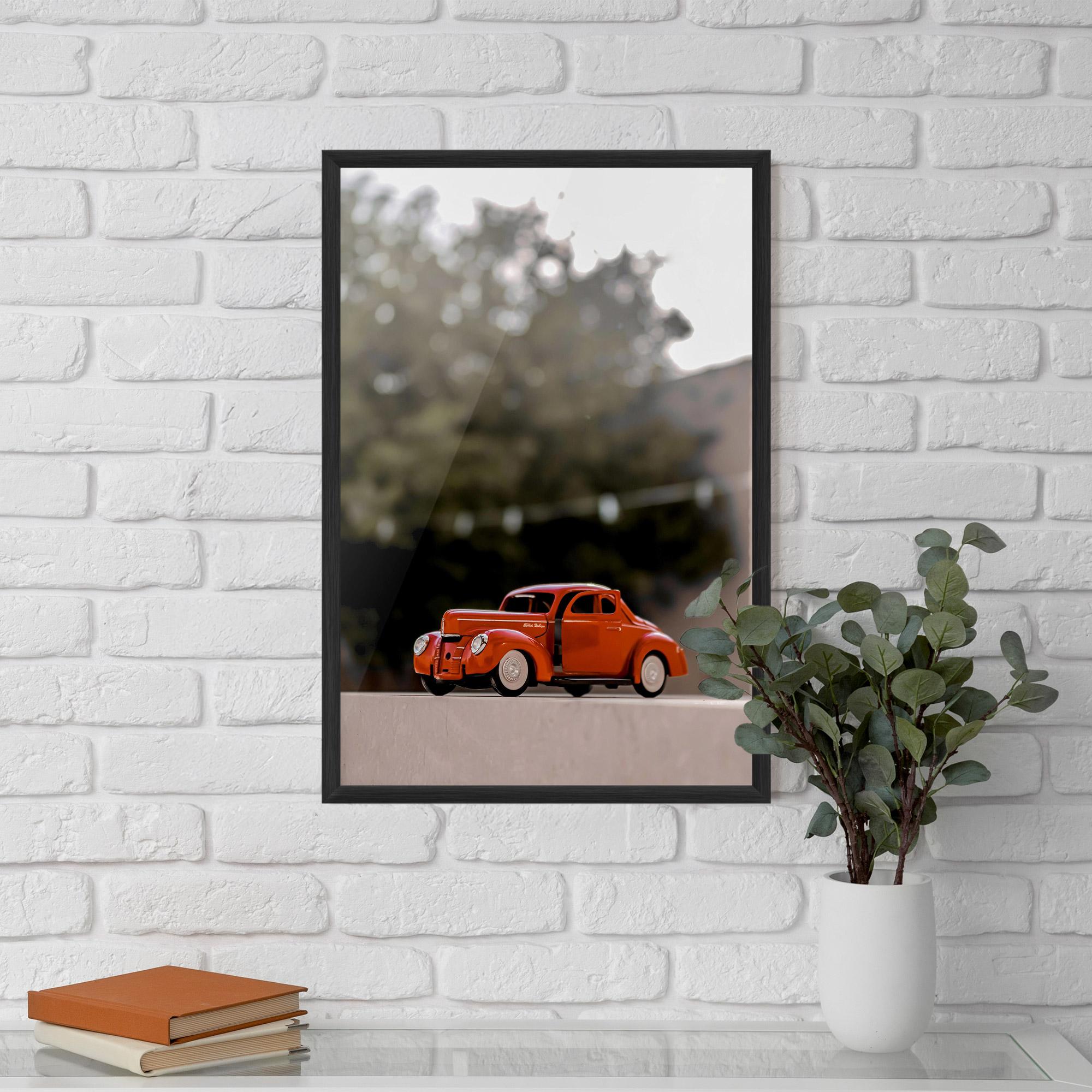 Keretezett Poszter Orange Toy Car mockup 5