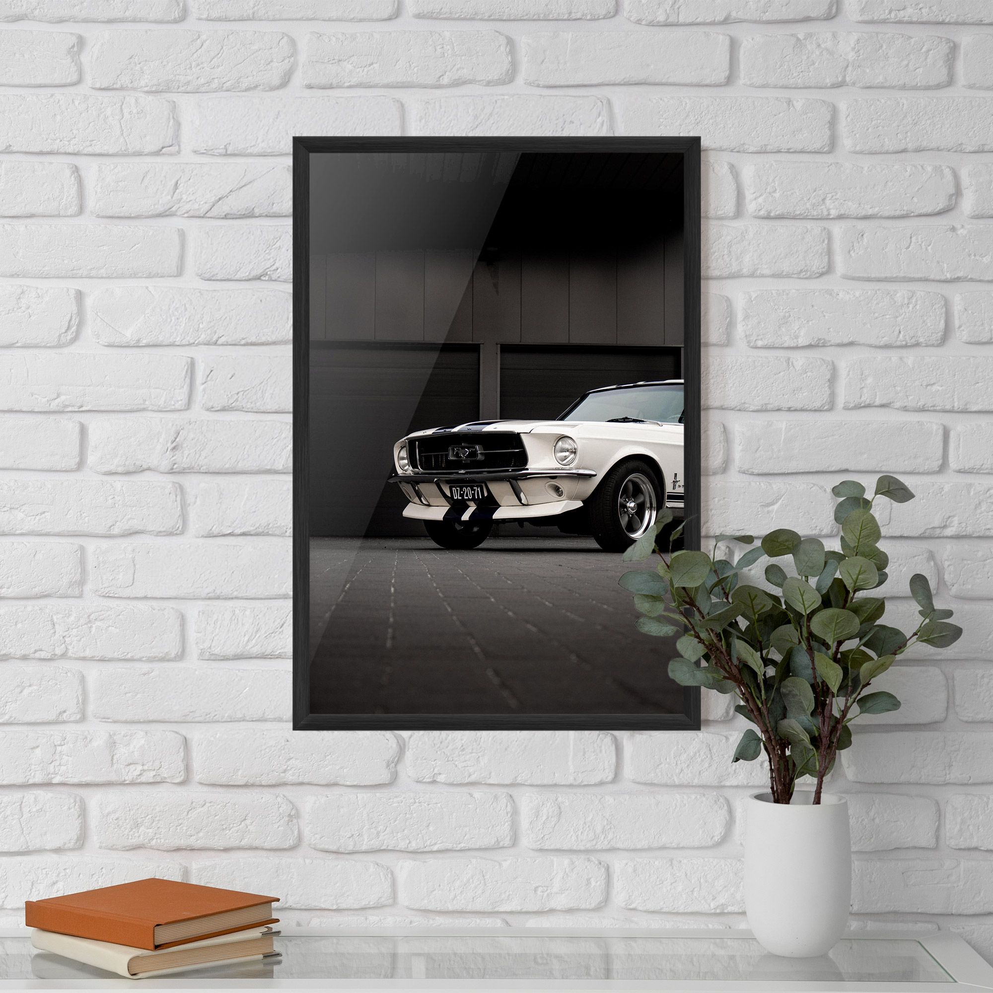 White Vintage Car mockup 5