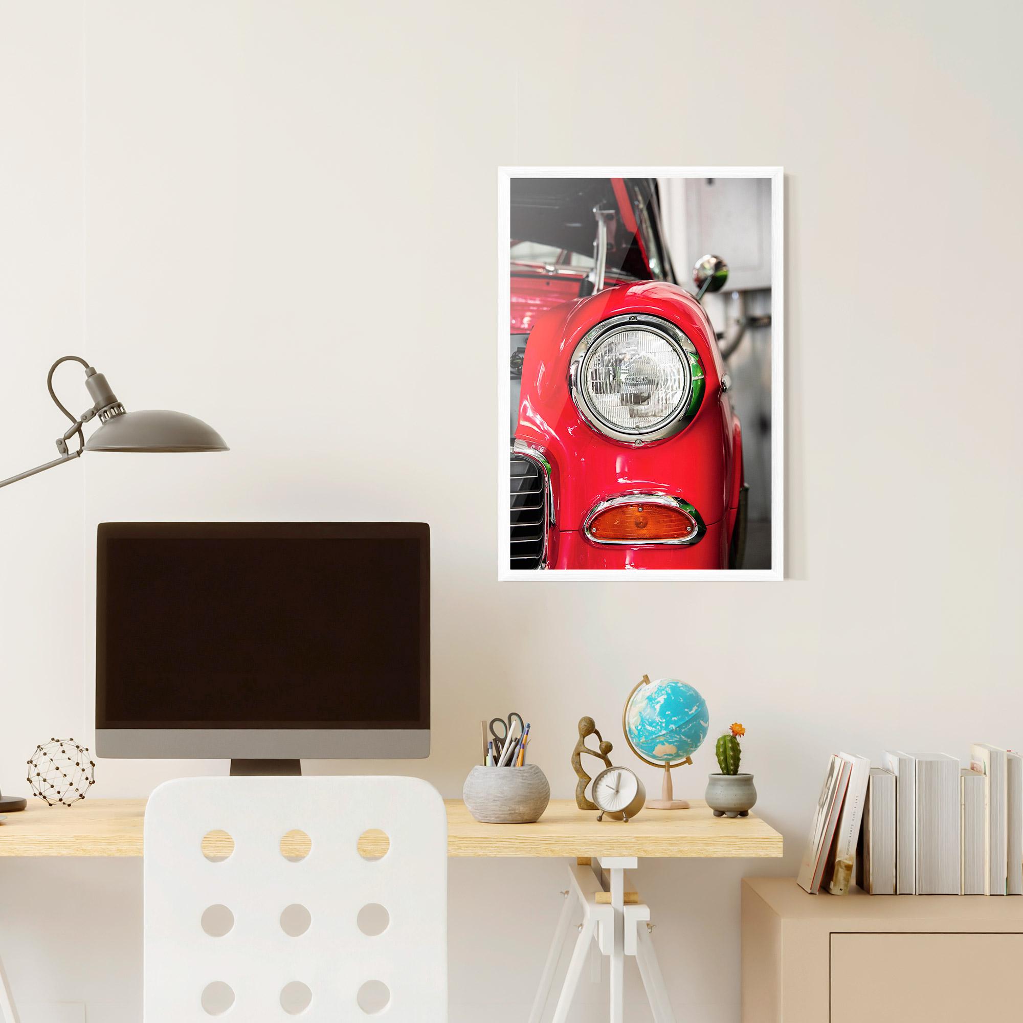 Keretezett Poszter Closeup Red Car mockup 6