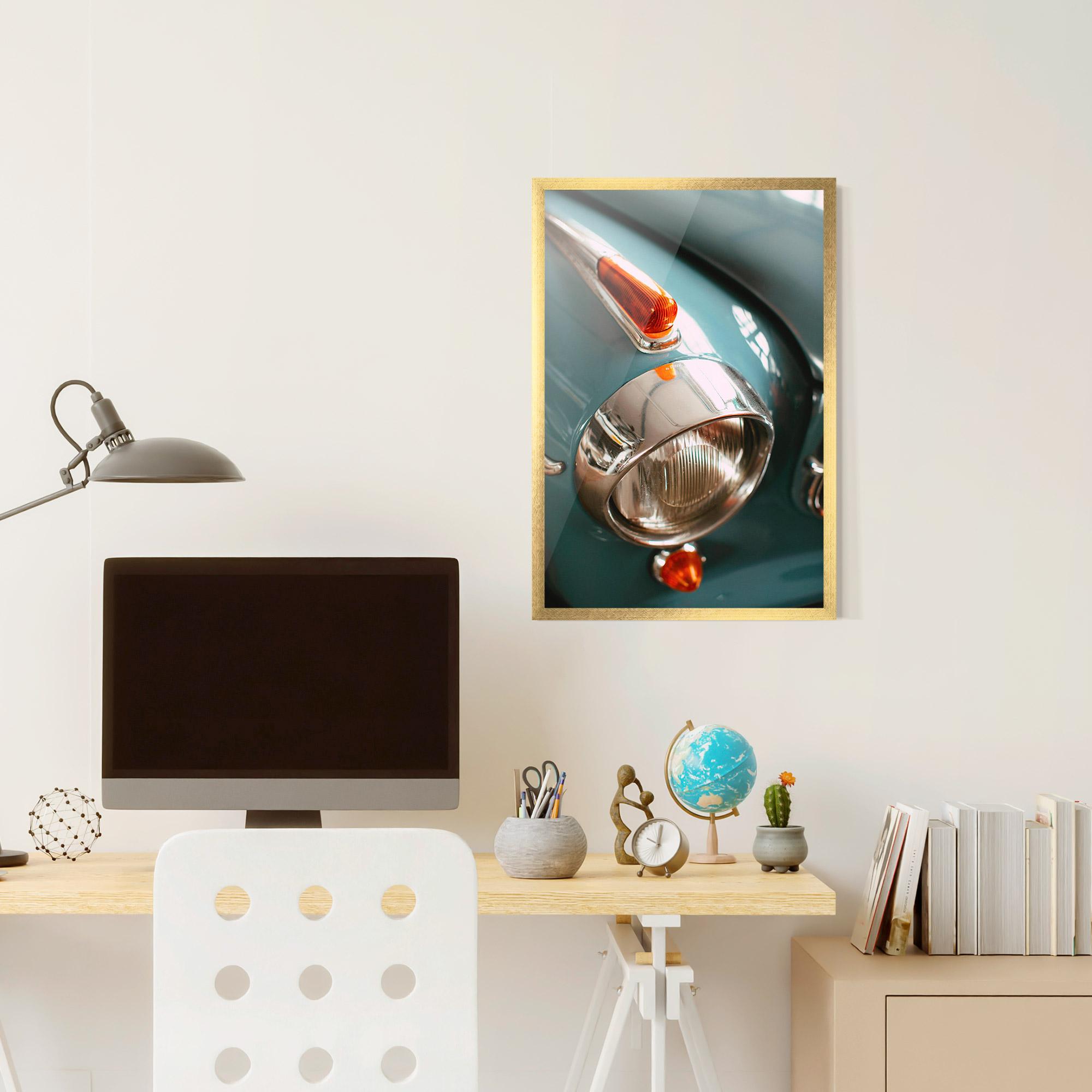 Keretezett Poszter Green Closeup Car mockup 6