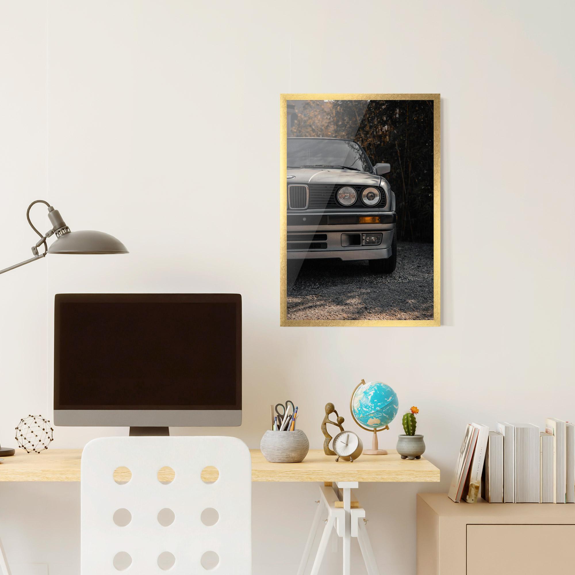 Keretezett Poszter Old Bmw Car mockup 6