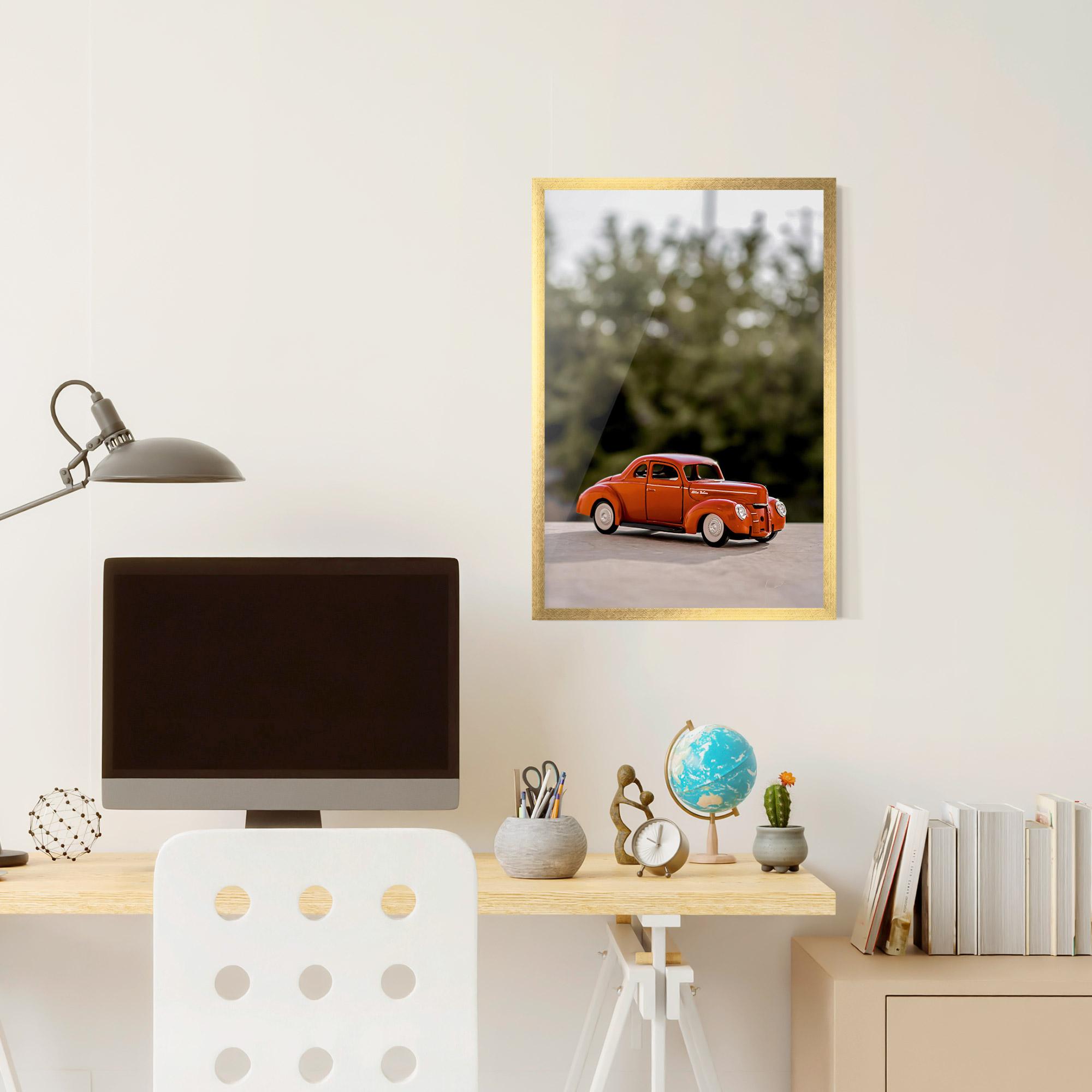 Keretezett Poszter Vintage Orange Toy mockup 6