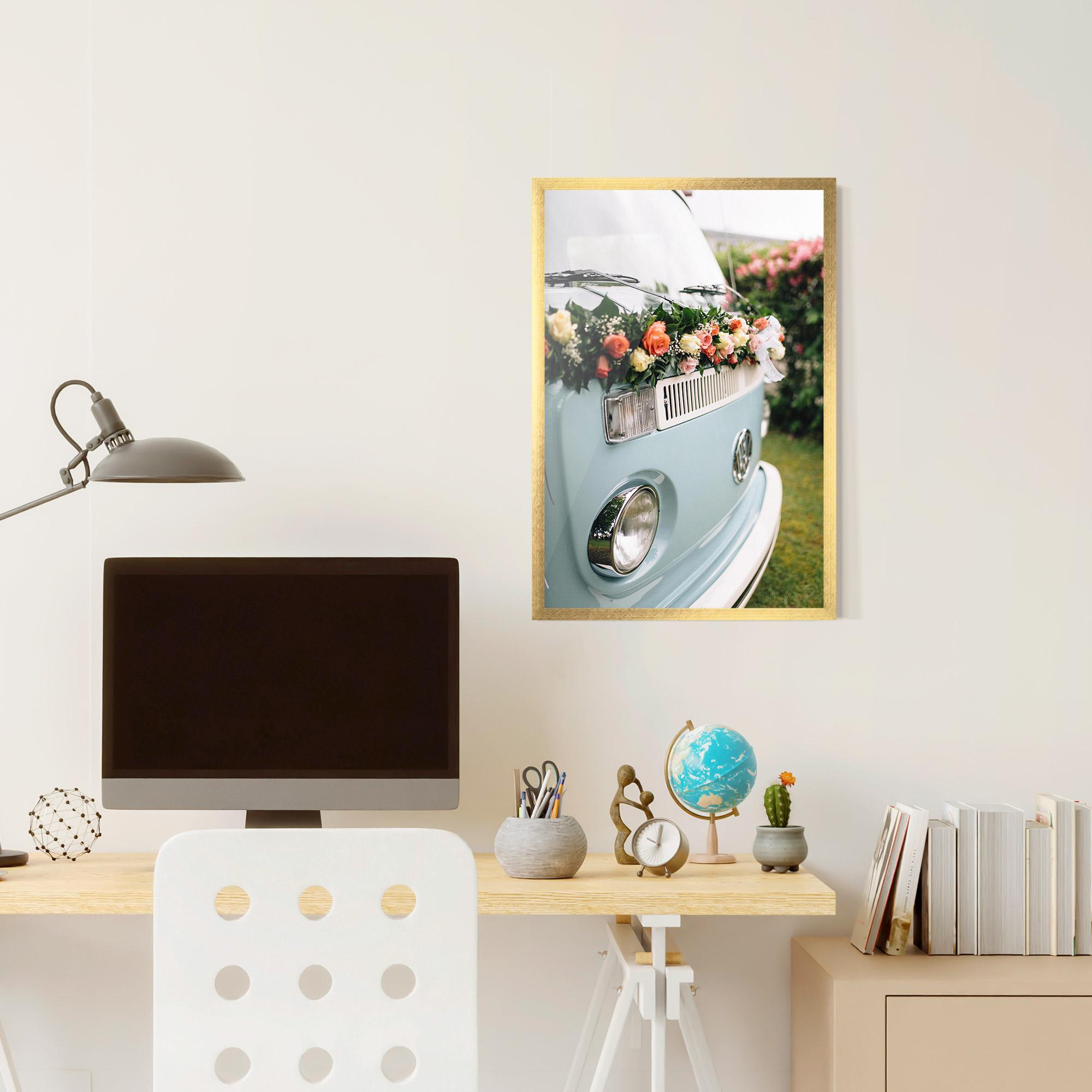 Keretezett Poszter Vintage Rose Van mockup 6