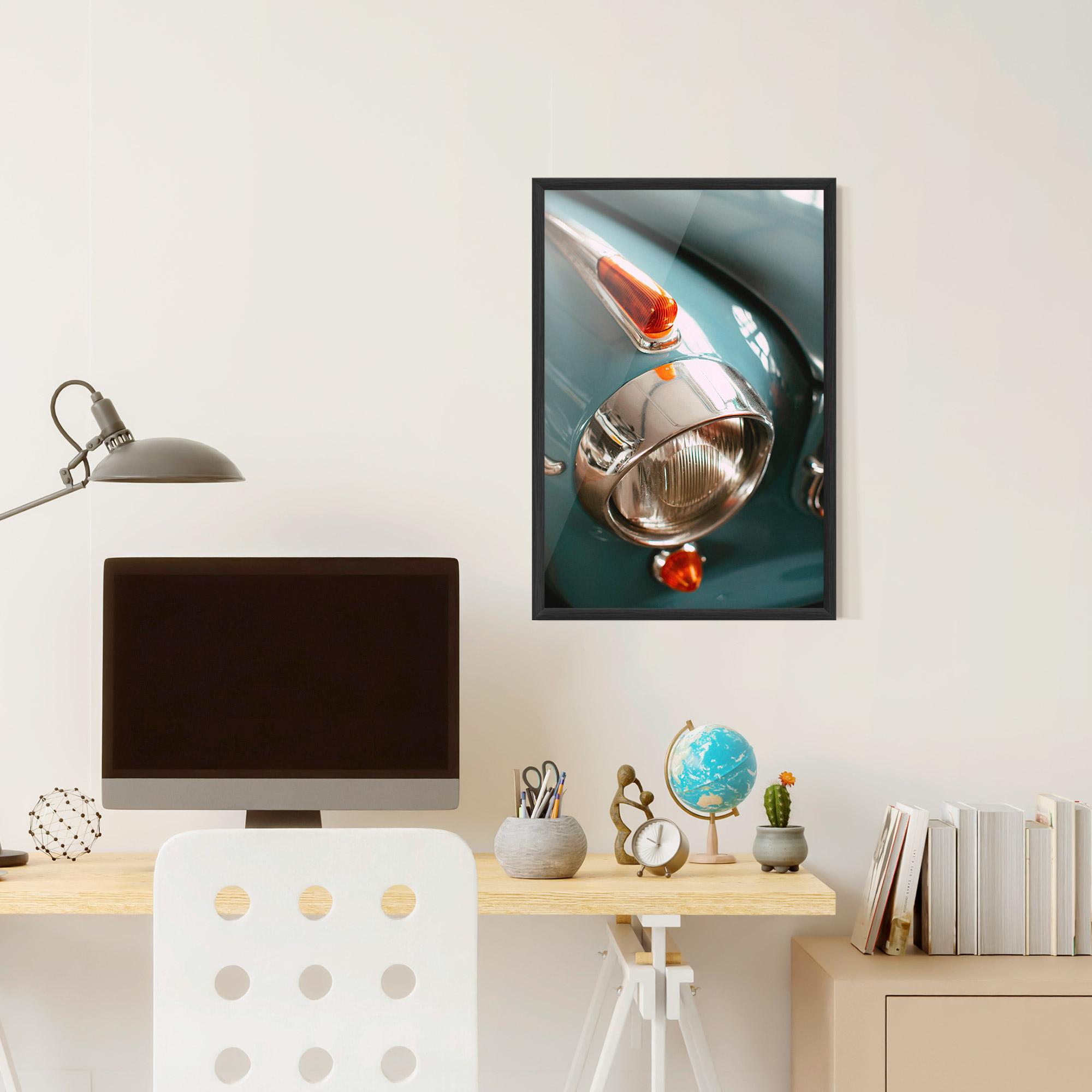 Keretezett Poszter Green Closeup Car mockup 6