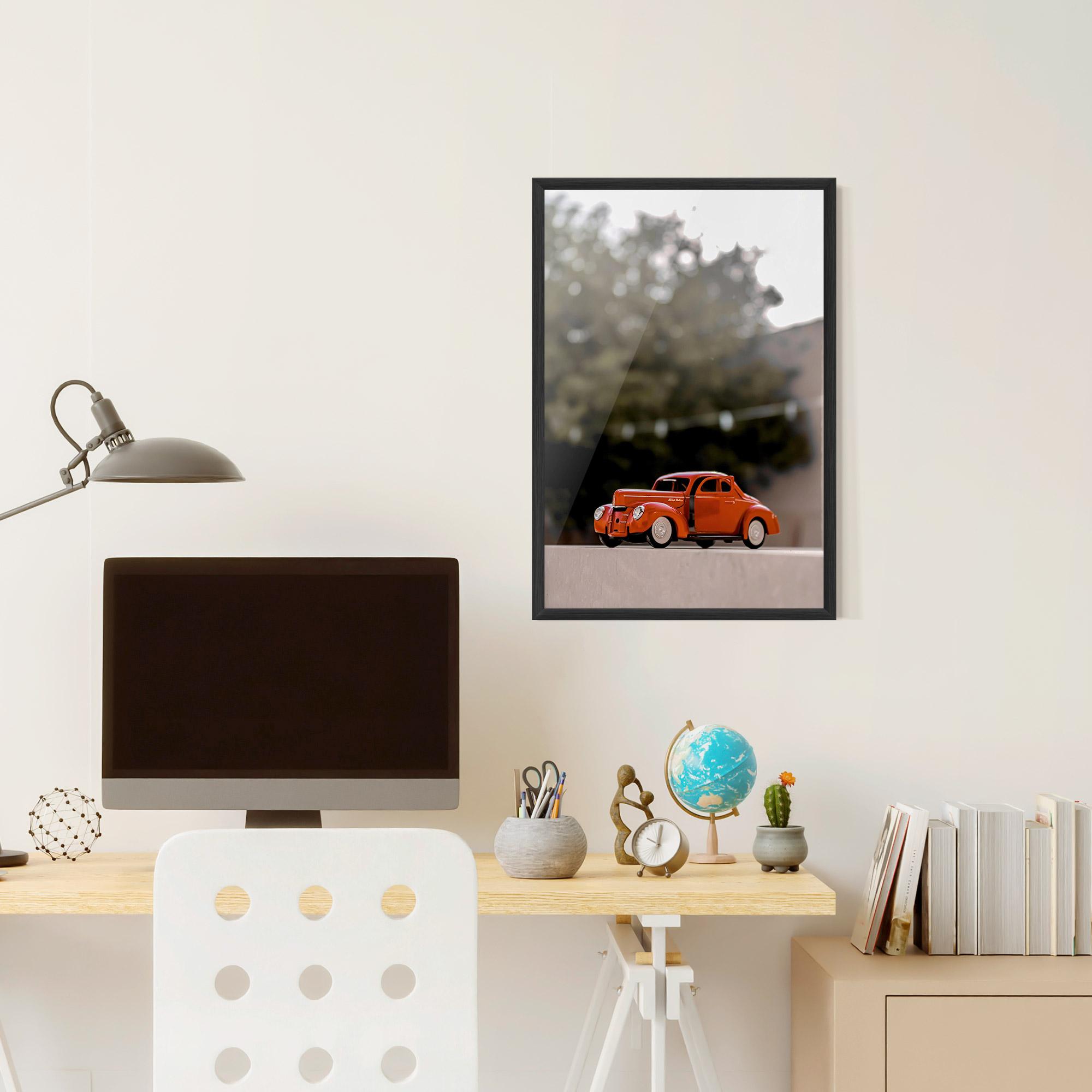 Keretezett Poszter Orange Toy Car mockup 6