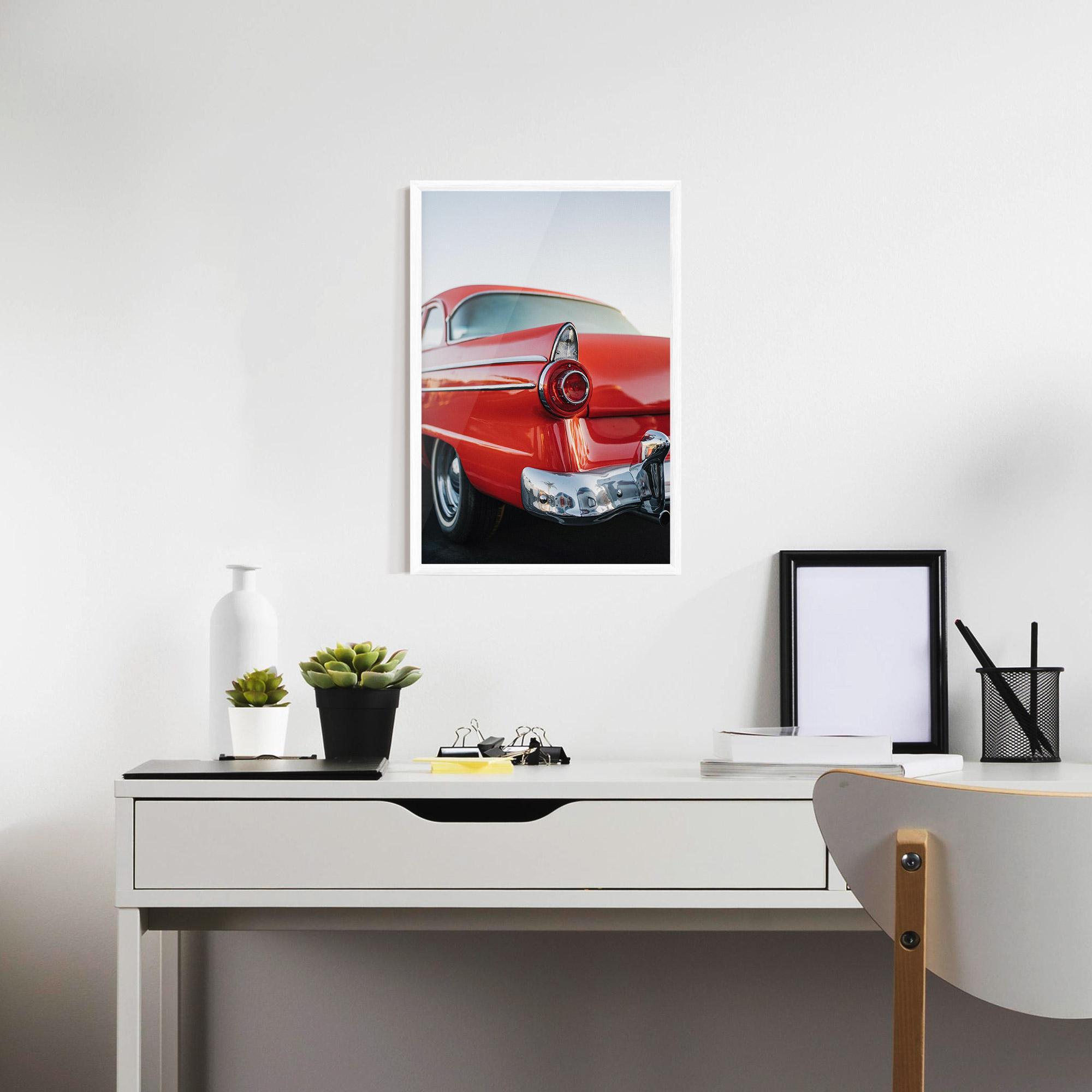 Keretezett Poszter Car Classic Red mockup 7