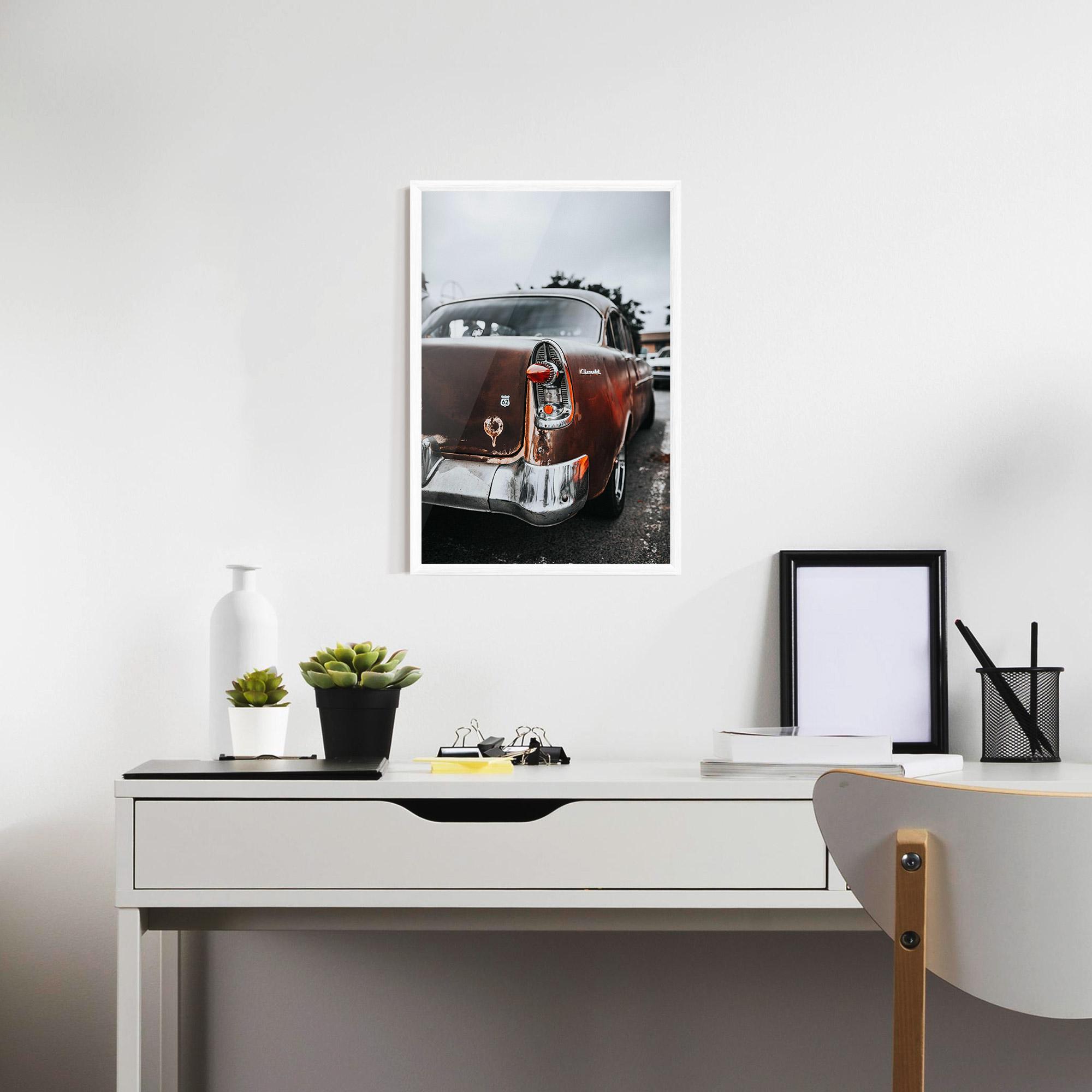 Keretezett Poszter Car Old Brown mockup 7