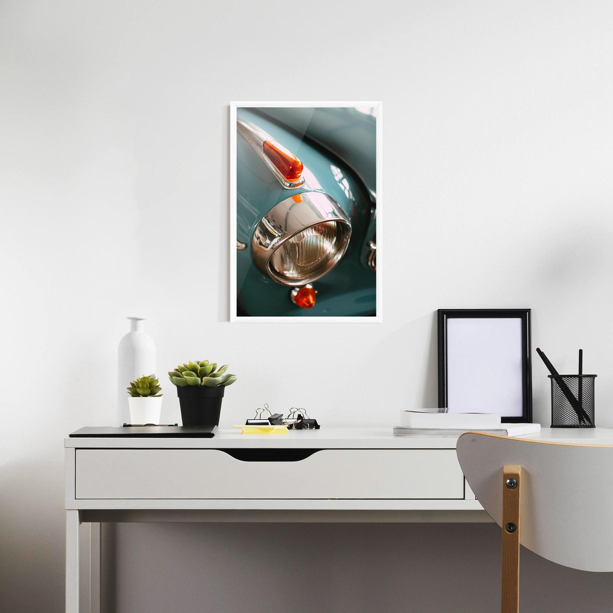 Keretezett Poszter Green Closeup Car mockup 7