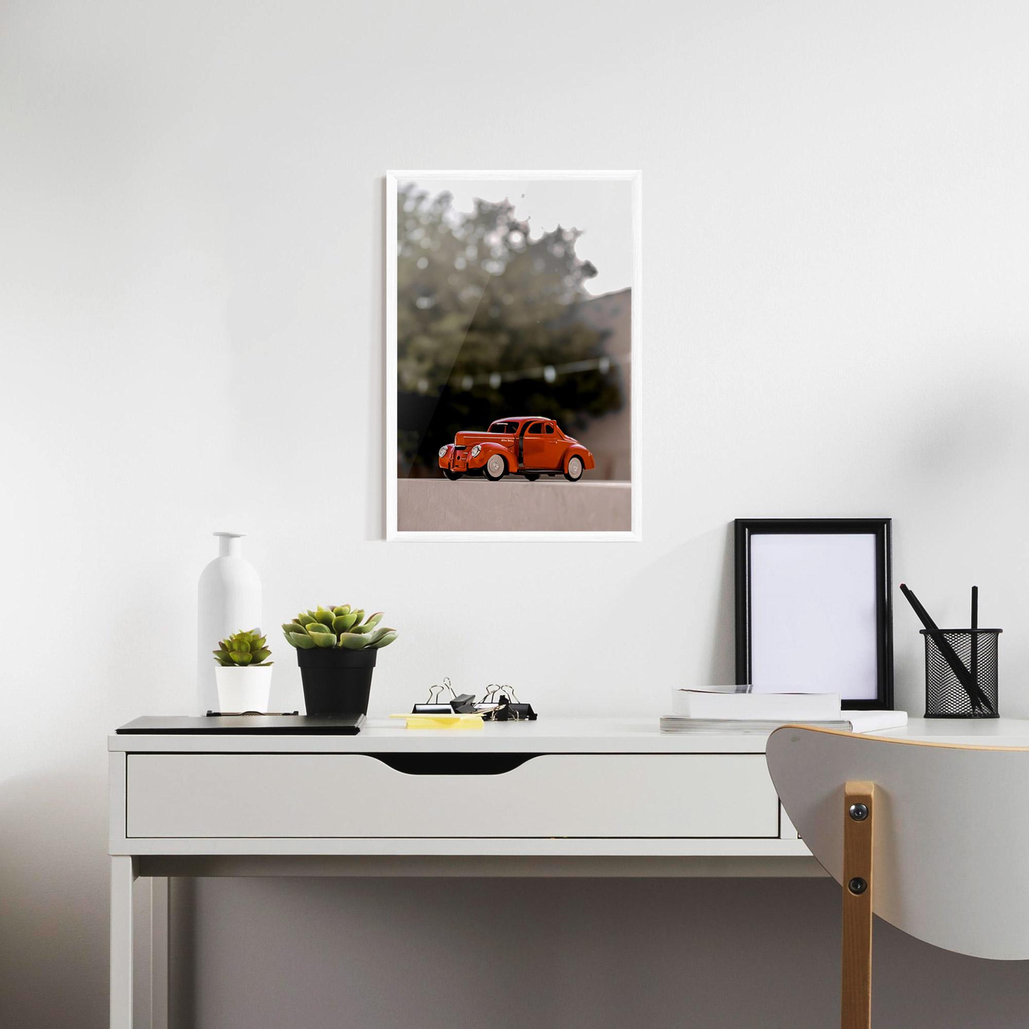 Keretezett Poszter Orange Toy Car mockup 7