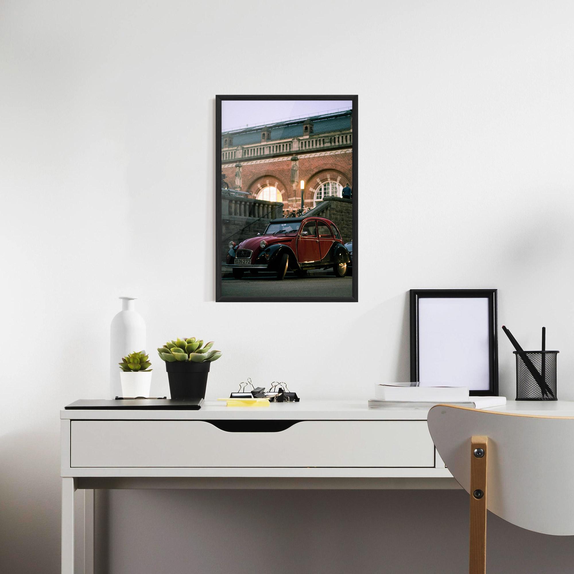 Keretezett Poszter Beautiful Old Car mockup 7