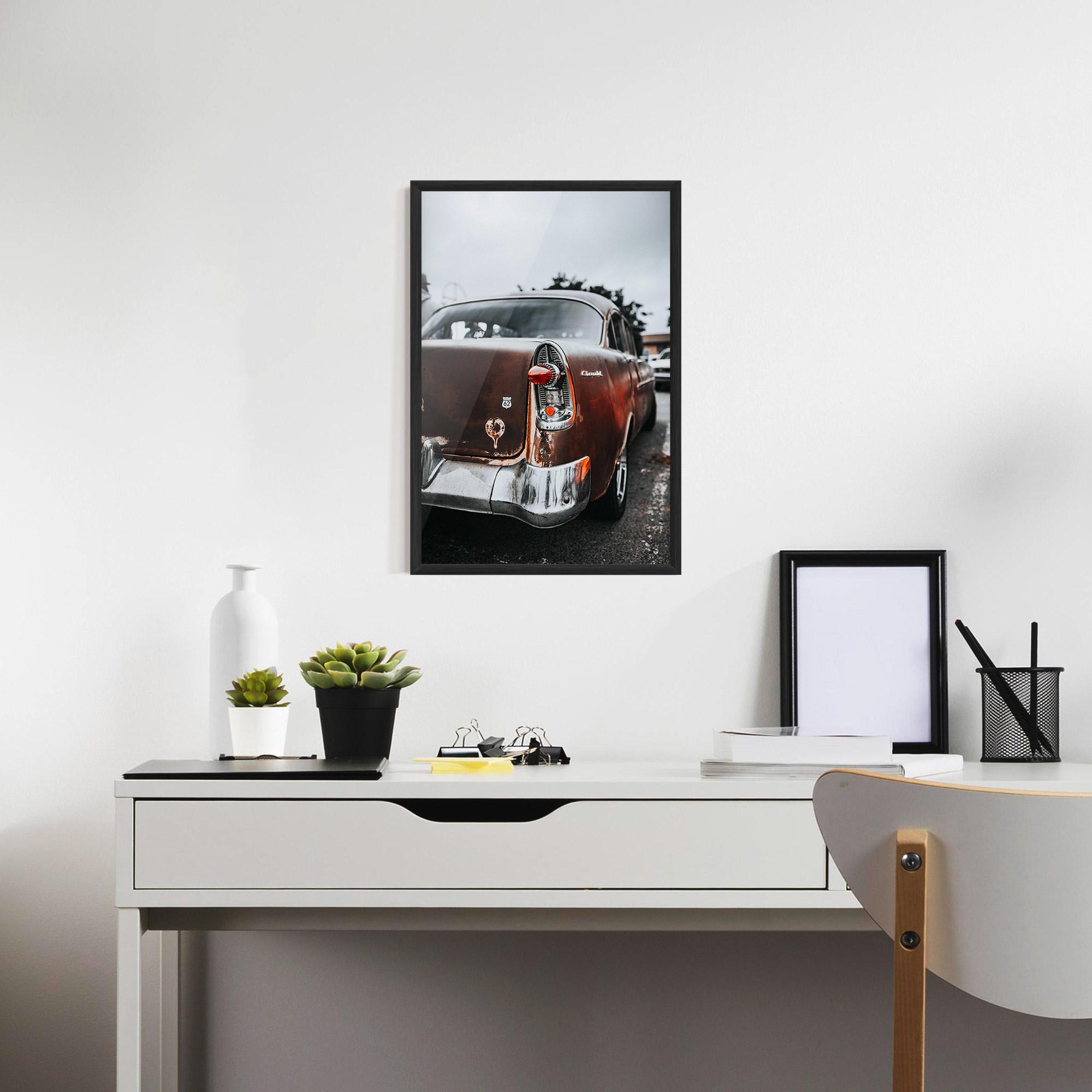 Keretezett Poszter Car Old Brown mockup 7