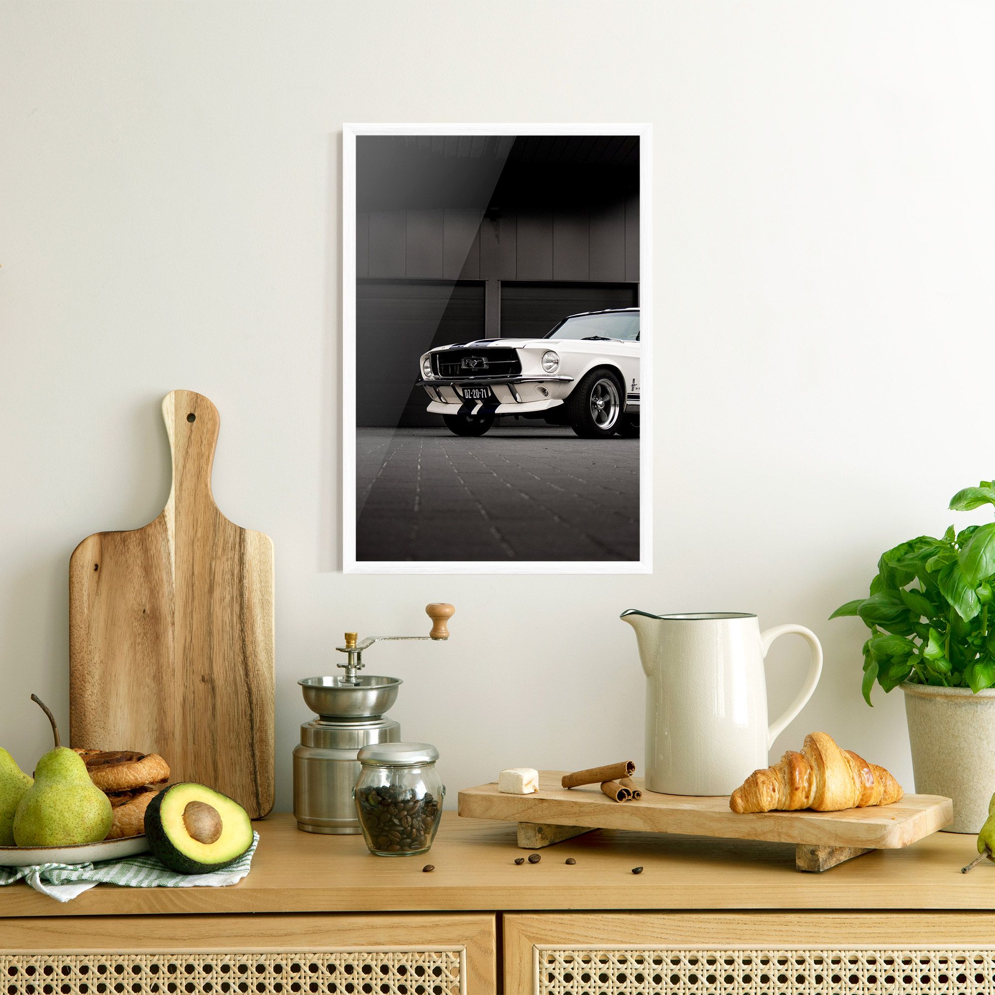 White Vintage Car mockup 8