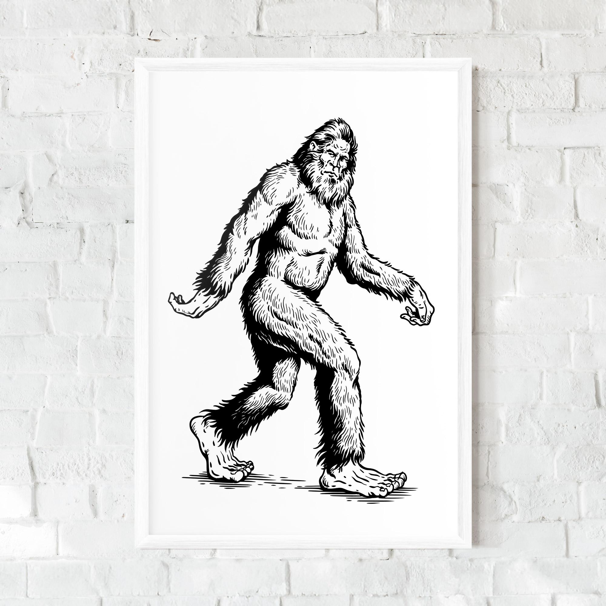 Keretezett Poszter Yeti mockup 0