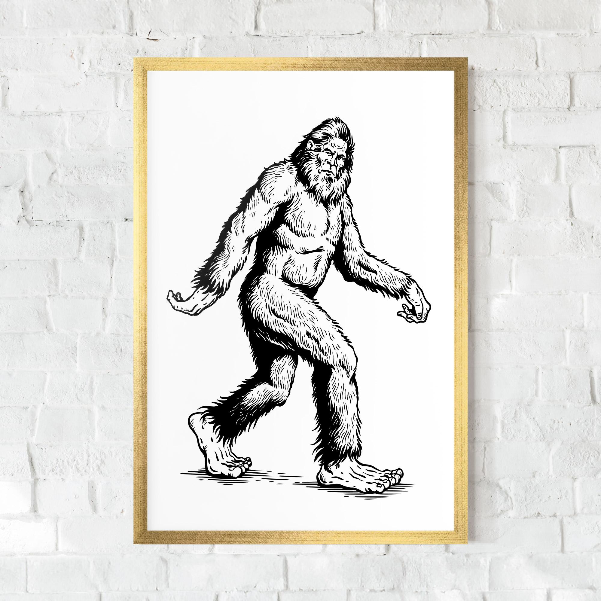 Keretezett Poszter Yeti mockup 0