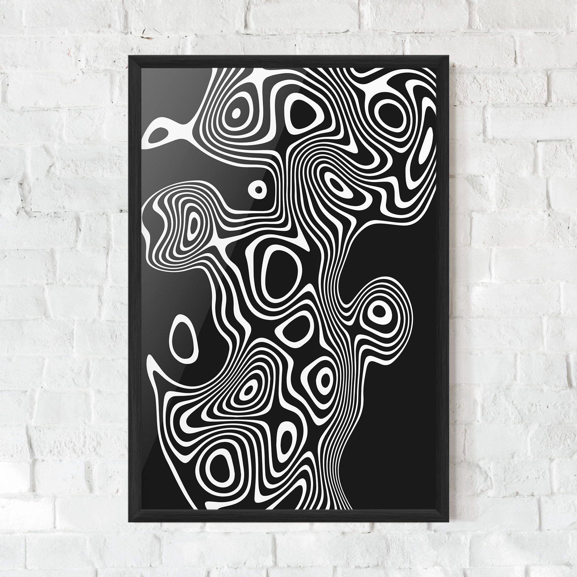 Abstract Grey Black Line mockup 0