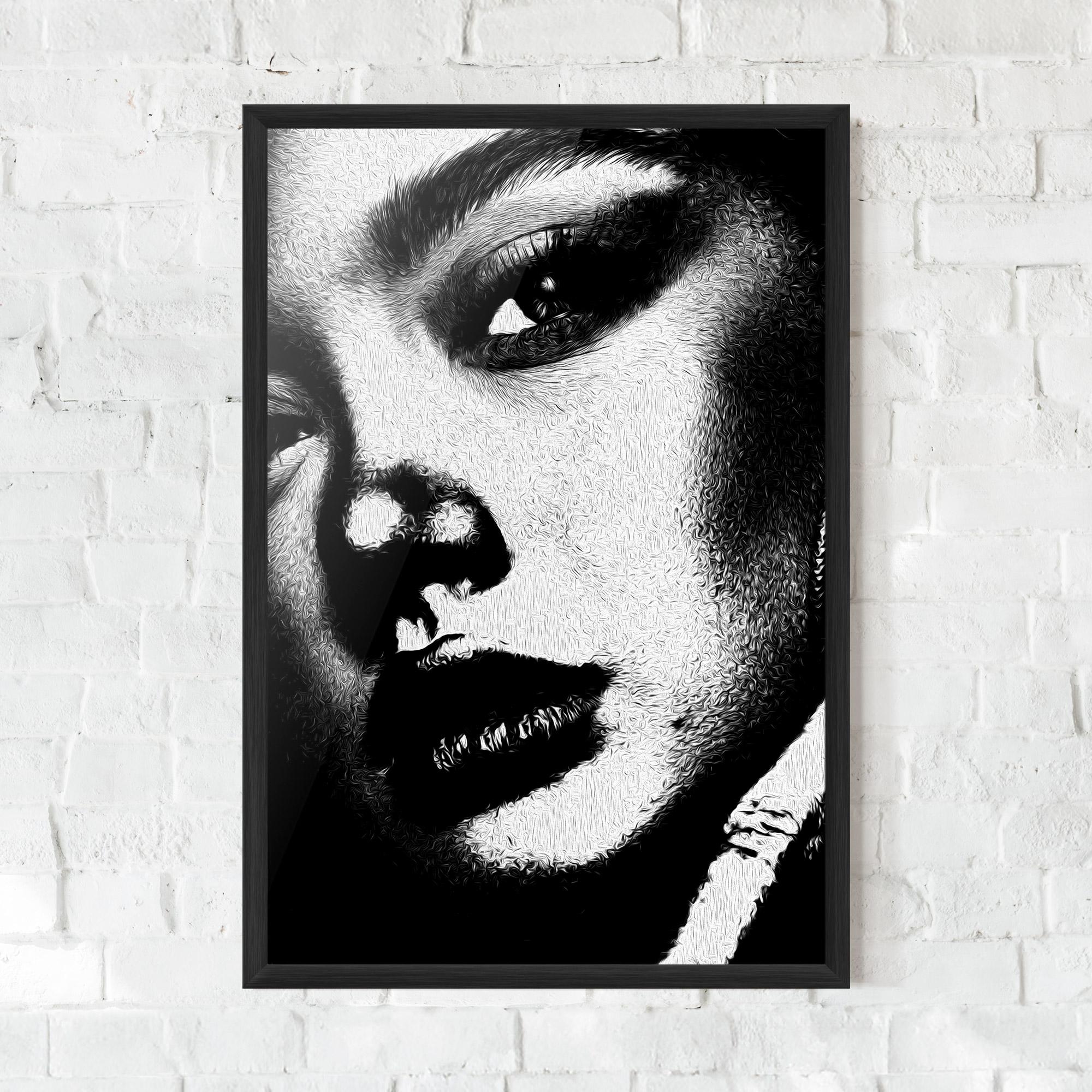 Keretezett Poszter White Light Face mockup 0