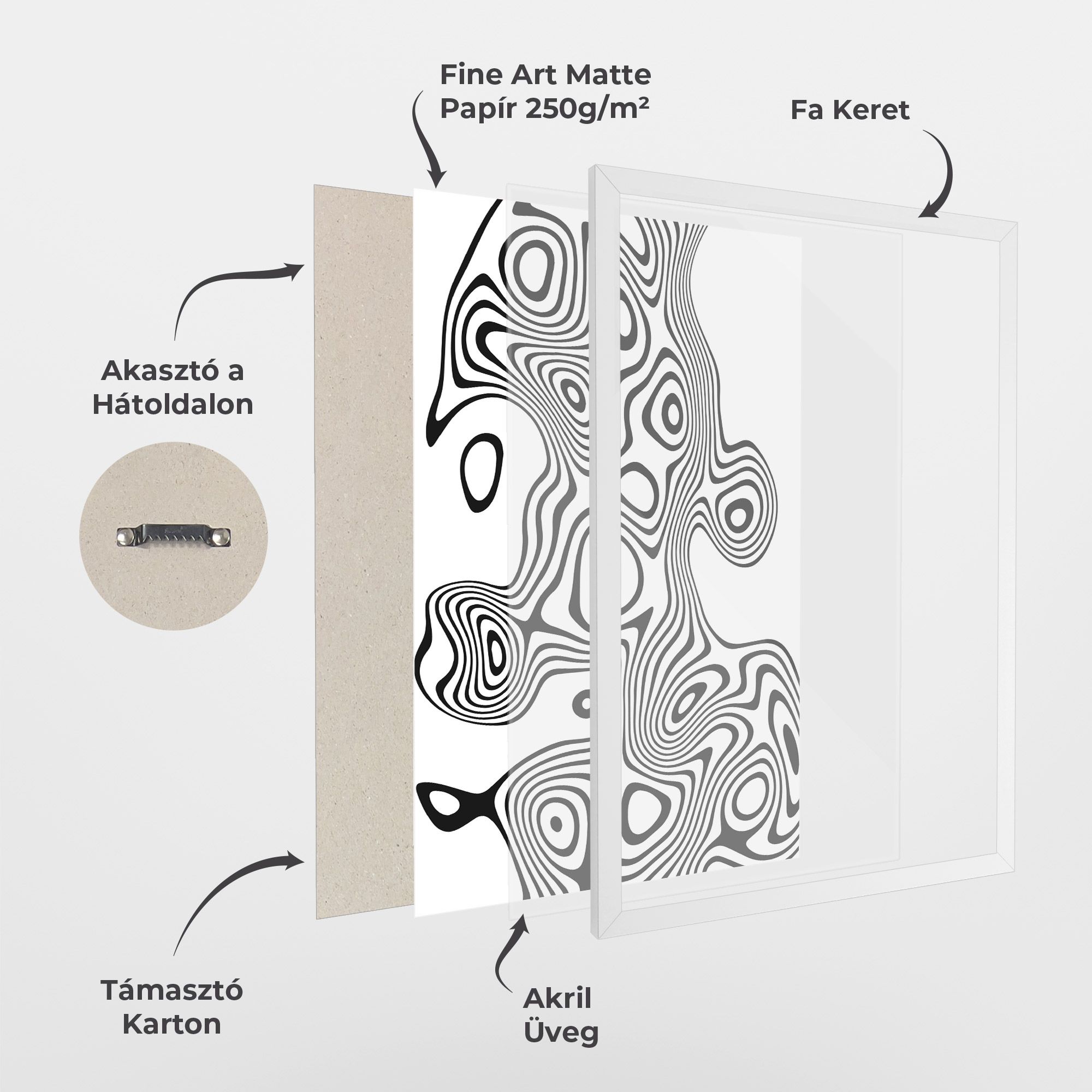 Abstract Line Grey Black mockup 1