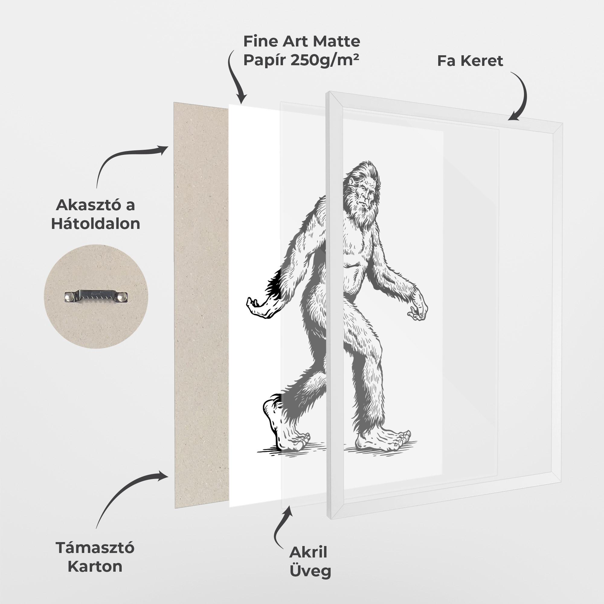 Keretezett Poszter Yeti mockup 1