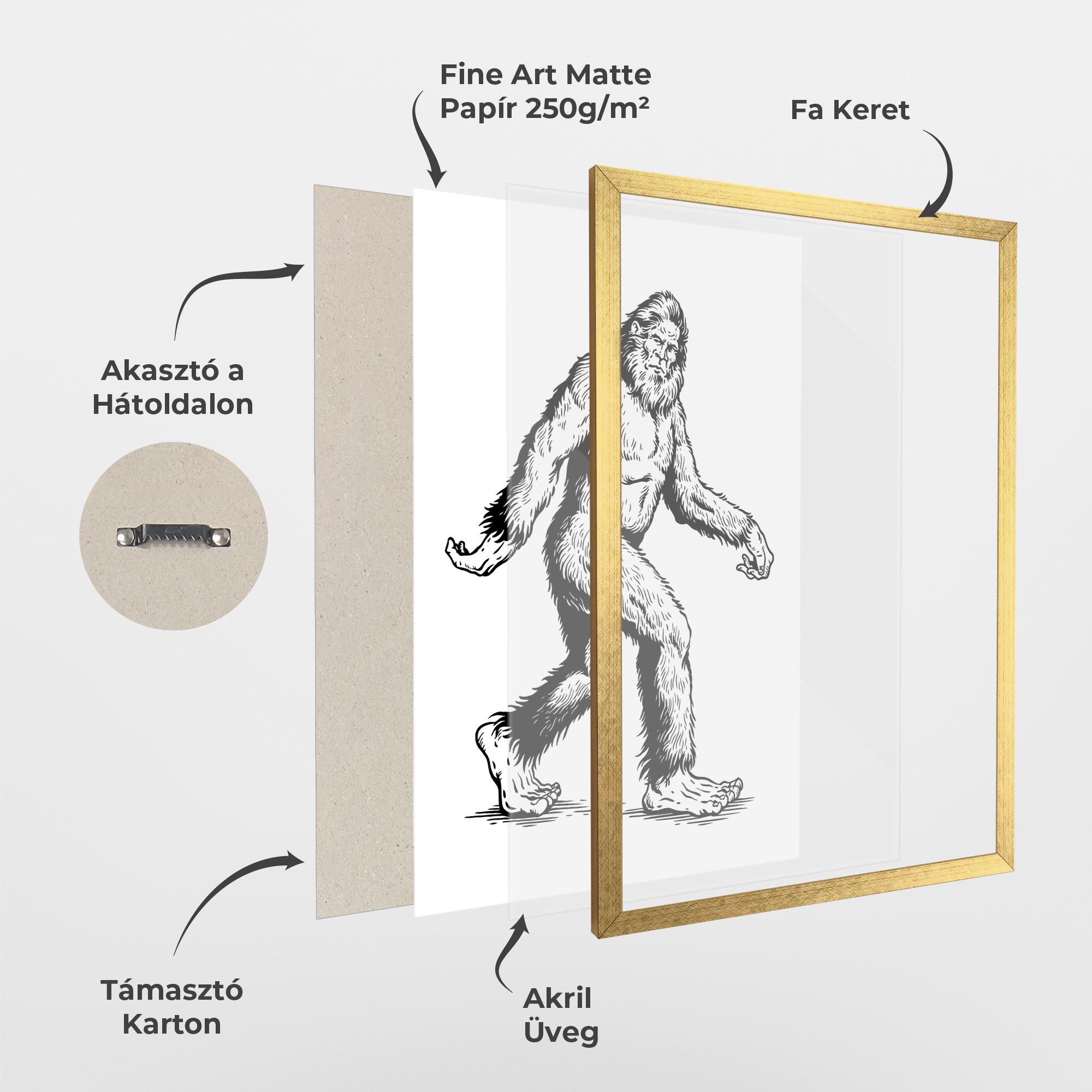 Keretezett Poszter Yeti mockup 1