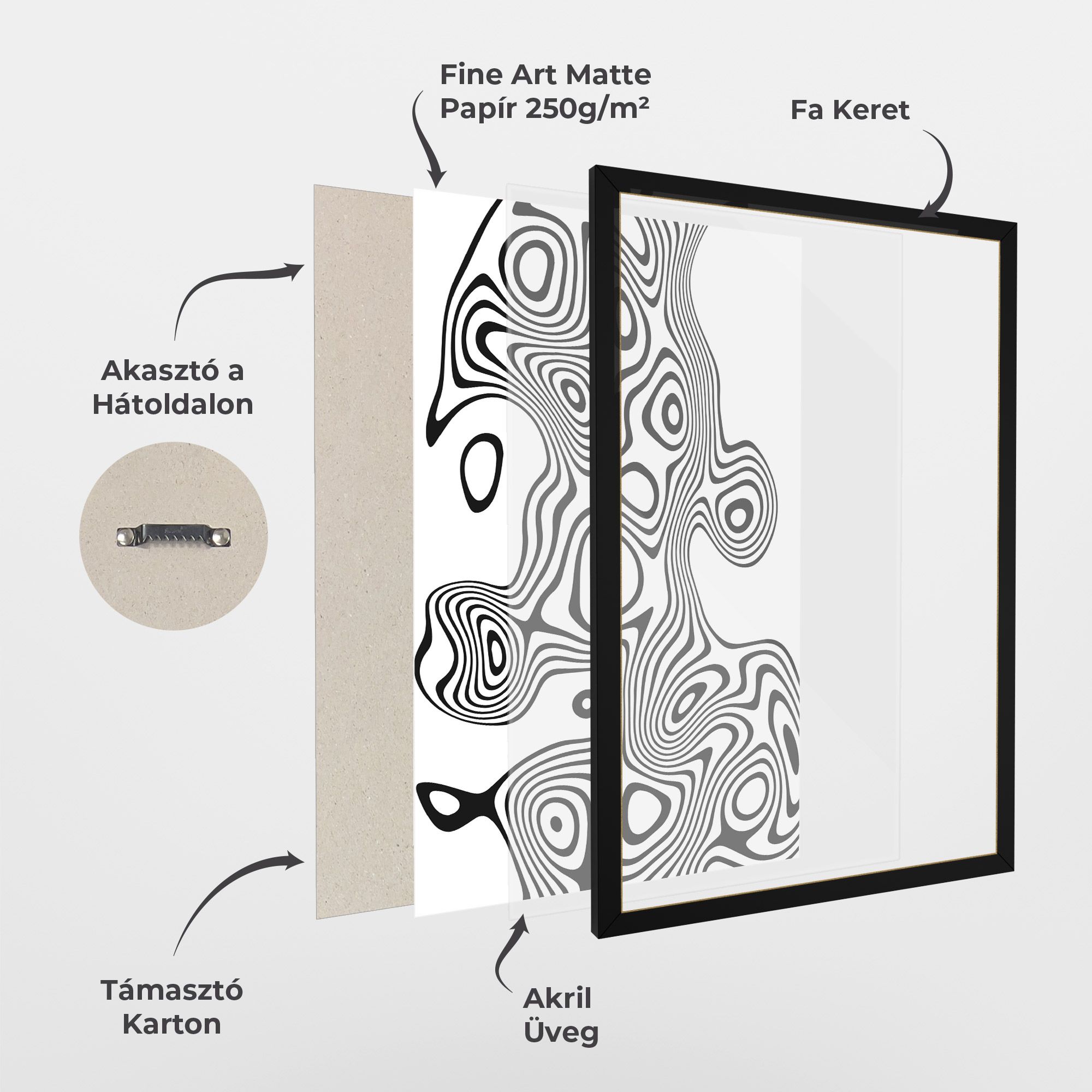 Abstract Line Grey Black mockup 1